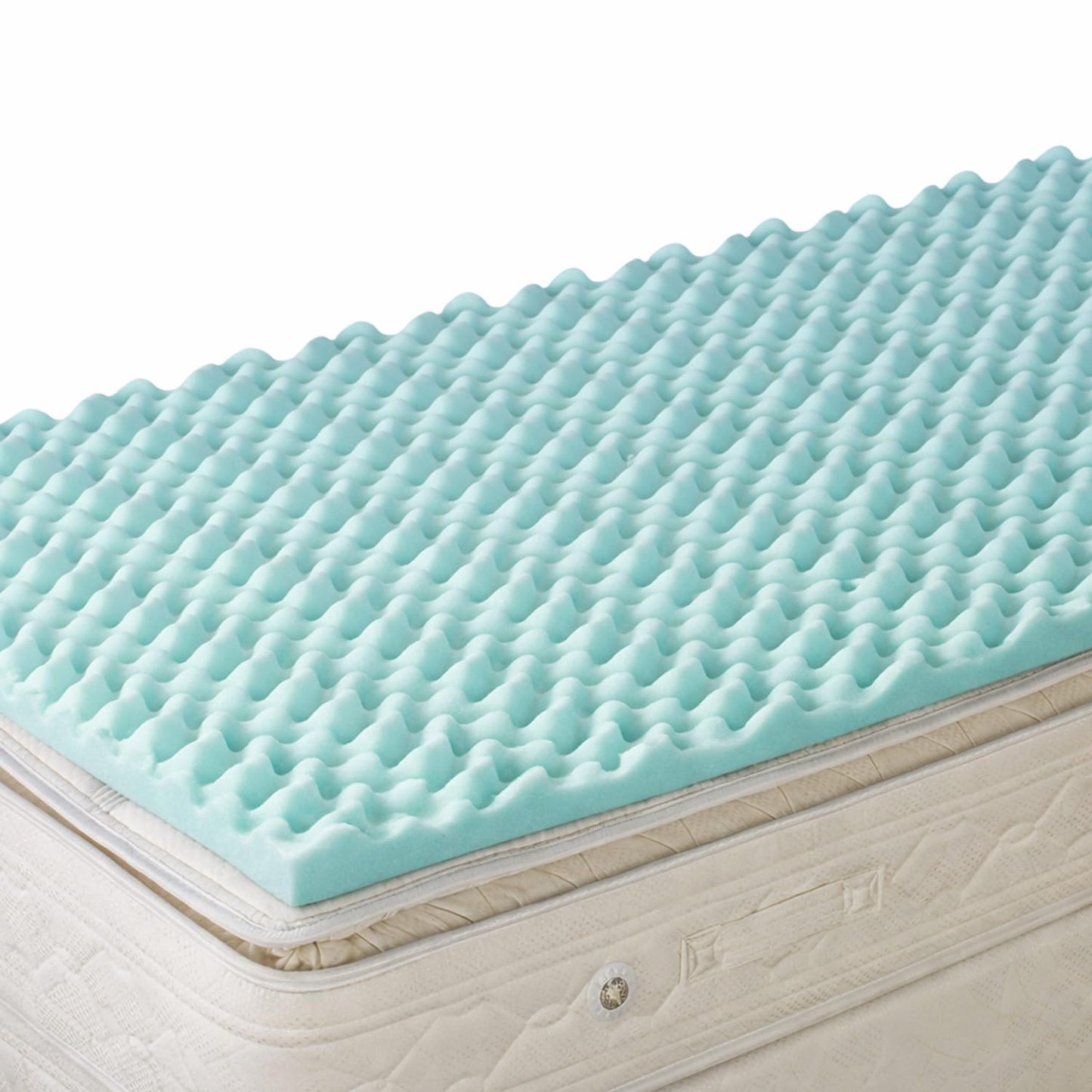 DMI Twin XL Mattress Topper Egg Crate Foam Mattress Topper for Pressure Relief, Weight Distribution & Enhanced Airflow Dorm Bed Mattress Topper 2 Inch - Improved Comfort & Alignment- Blue