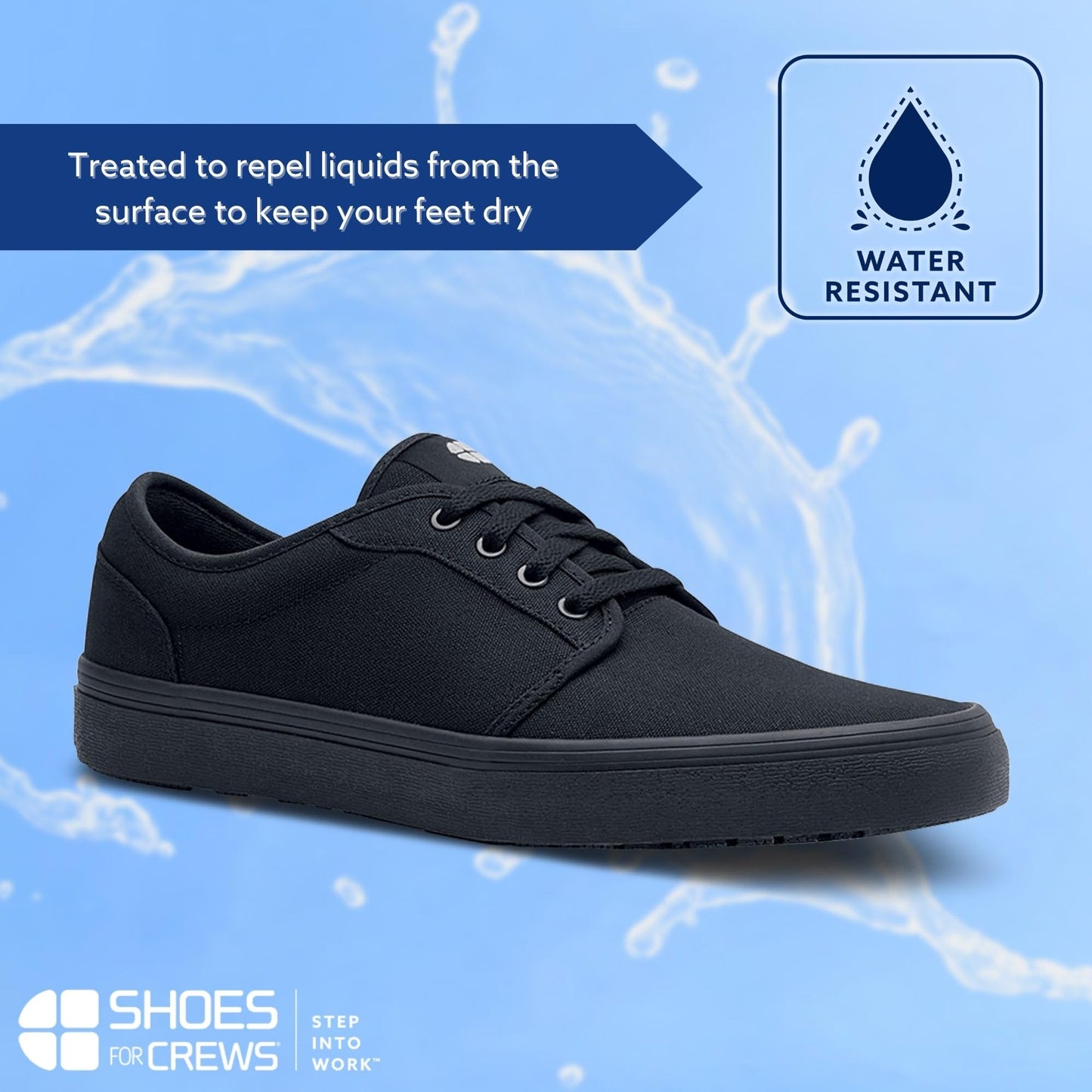 Shoes For Crews Unisex Slip-Resistant Work Sneakers – Comfortable, Lightweight, Water-Resistant & Non-Slip Work Shoes - Ideal for Men & Women in Hospitality, Retail, Food Service & More - Merlin, Size 11