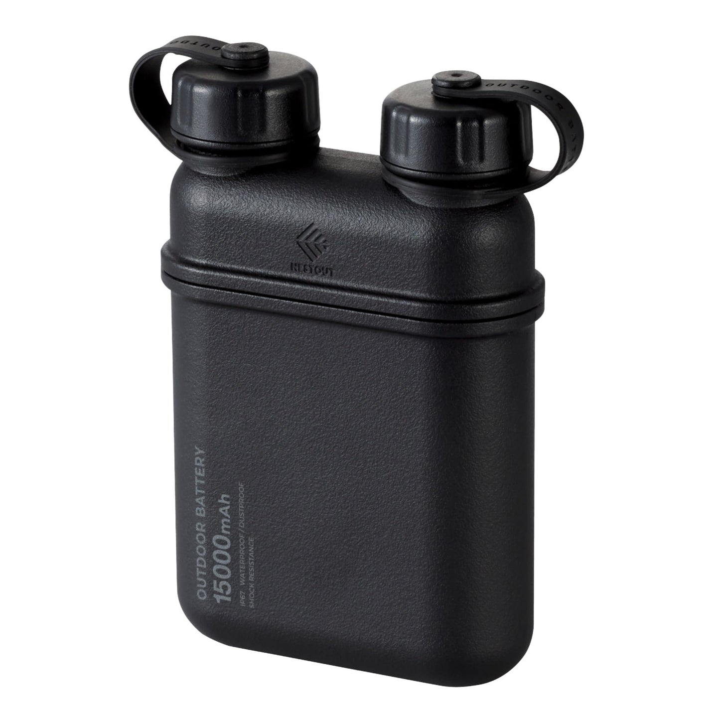 ELECOM NESTOUT Rugged Power Bank, 15000mAh Outdoor Charger, 32W USB C Fast Charging PD, Waterproof IP67, Heavy Duty Shockproof, Tactical Battery Pack for iPhone Tablet Hiking Camping Survival (Black)