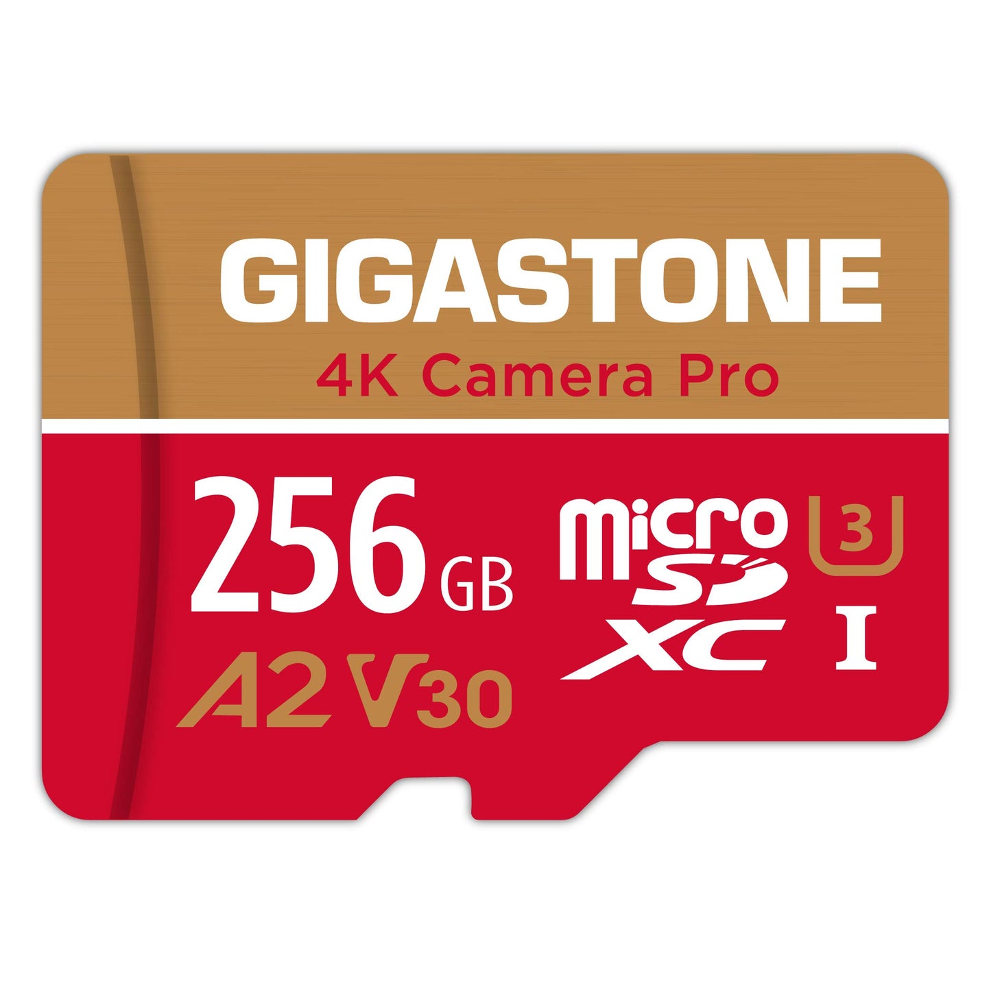 [5-Yrs Free Data Recovery] GIGASTONE 256GB Micro SD Card, 4K Camera Pro, A2 V30 for Smartphone, Gopro, Action Cams, 4K UHD Video, Nintendo-Switch Compatible, Up to 100MB/s, UHS-I U3 C10 with Adapter