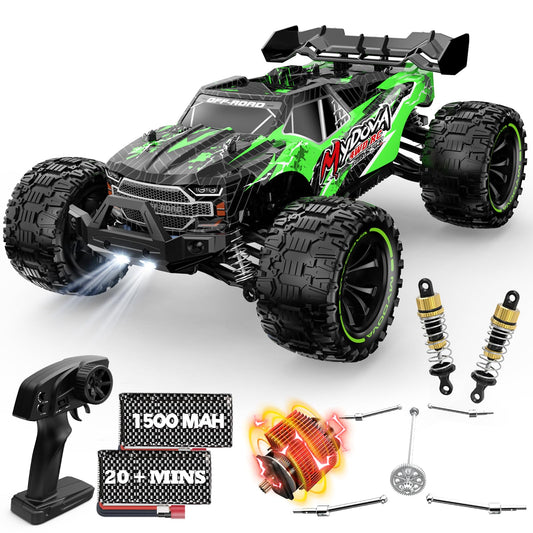 1:14 Scale Fast RC Cars for Adults, 40+KPH High Speed Remote Control Car RC Truggy, 4x4 Off-Road Remote Control Truck, All Terrain Waterproof Electric Car for Snow, Sand, Beach with 2 x 2S Batteries