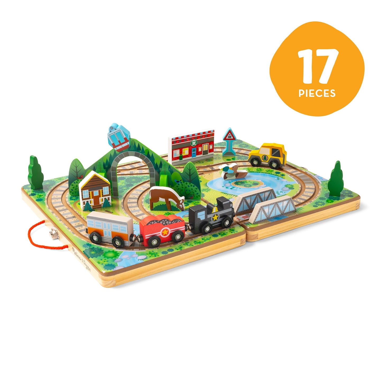 Melissa & Doug Take-Along Railroad - FSC-Certified Materials