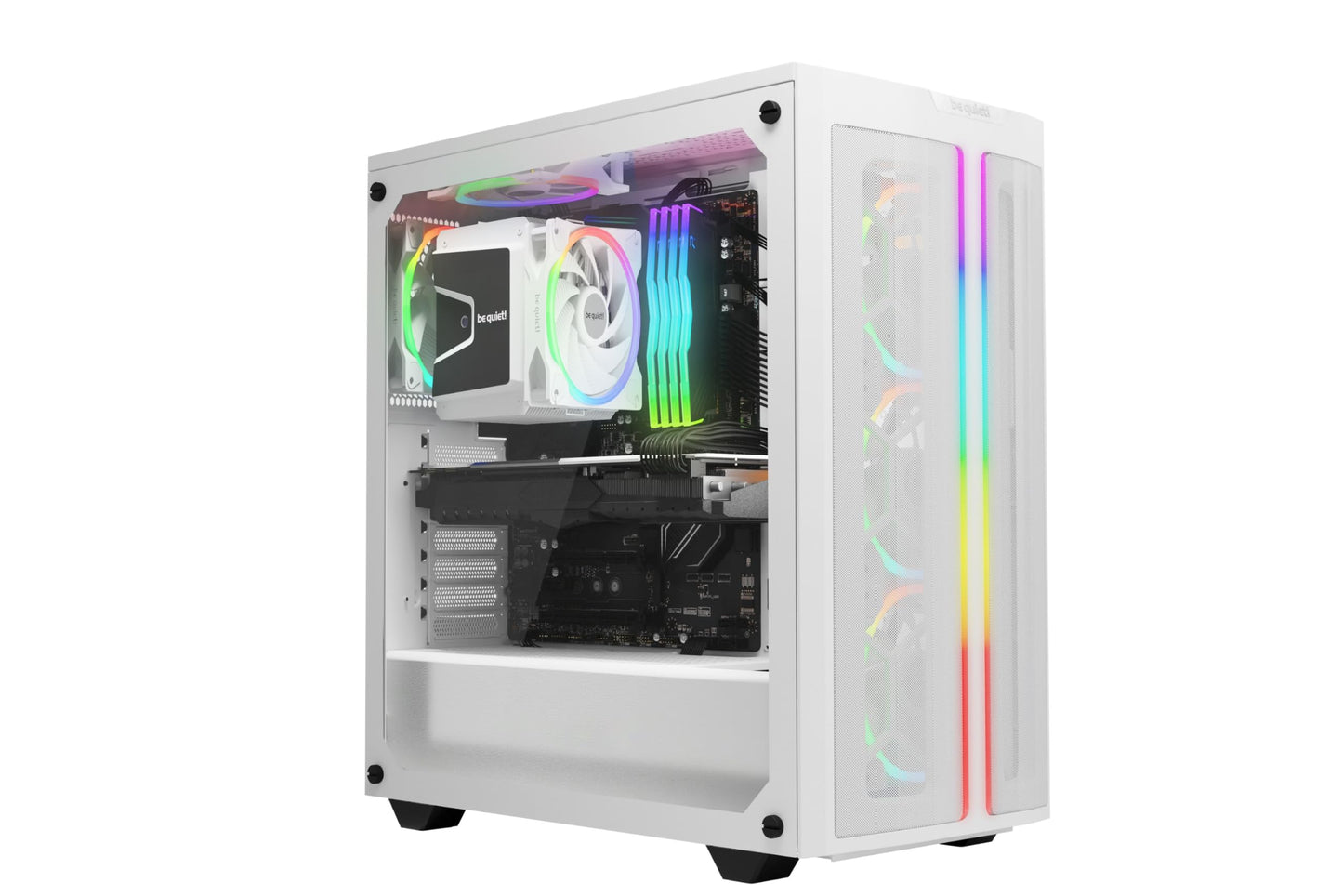be quiet! Light Wings White 120mm PWM Triple Pack Premium ARGB Low Noise Cooling Fan | 4-Pin | BL100