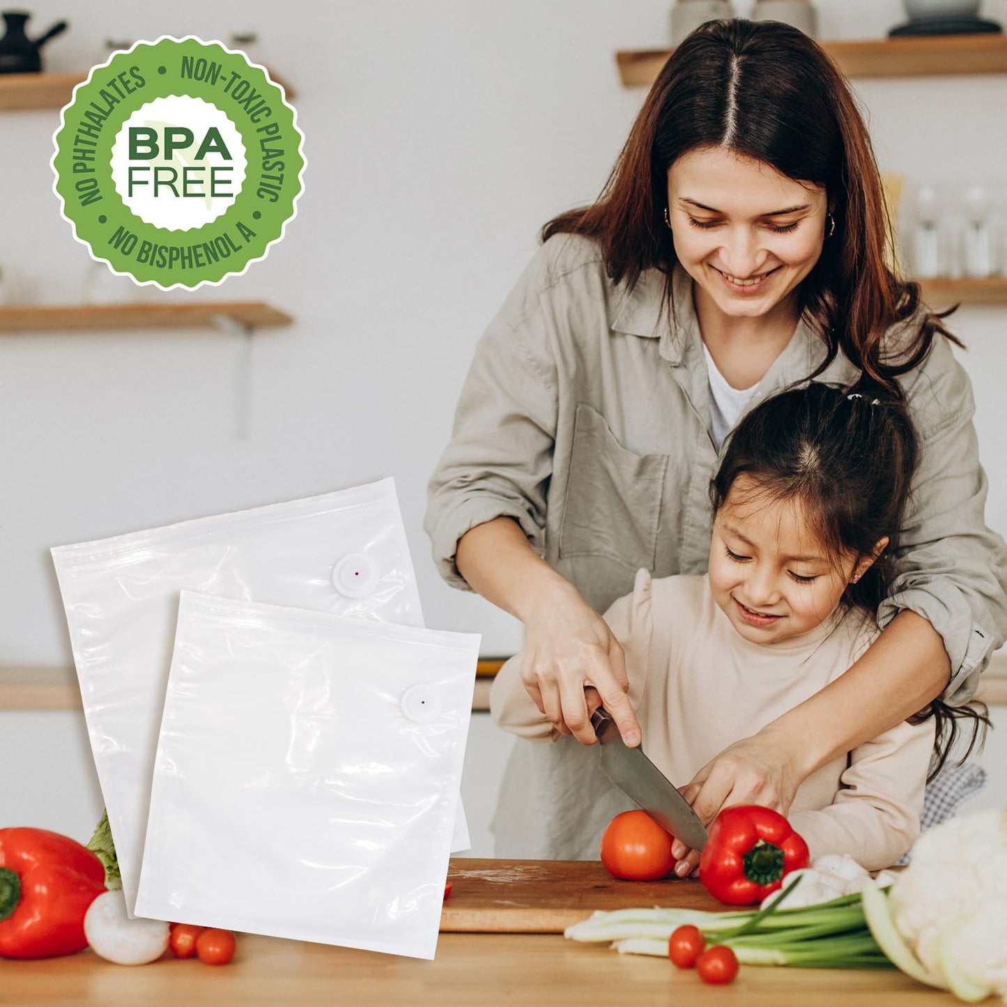 Vacuum Sealer Bags Large Size 10 x 11 Inch 30 Bags, Food Storage, BPA Free, Food Saver, Meal Prep,Sous Vide, Heavy Duty, Airtight
