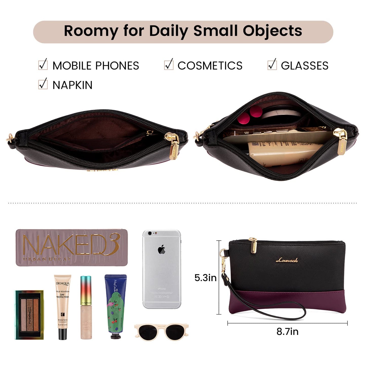 LOVEVOOK Laptop Bag for Women 15.6 Inch Laptop Tote Work Bag Professional Leather Computer Briefcase Waterproof Business Teacher Office Bag Handbag