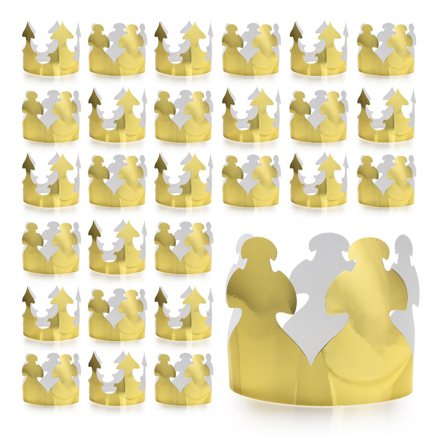 Hygloss Products Gold Paper Party Crowns – Made in the USA, 24 Pack