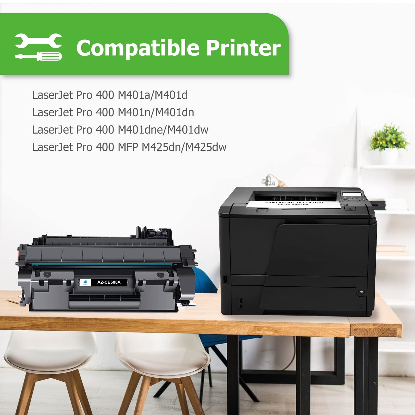 Aztech Compatible Toner Cartridge Replacement for HP 80A CF280A 80X CF280X Pro 400 M401A M401D M401N M401DNE MFP M425DN (Black, 4-Pack)