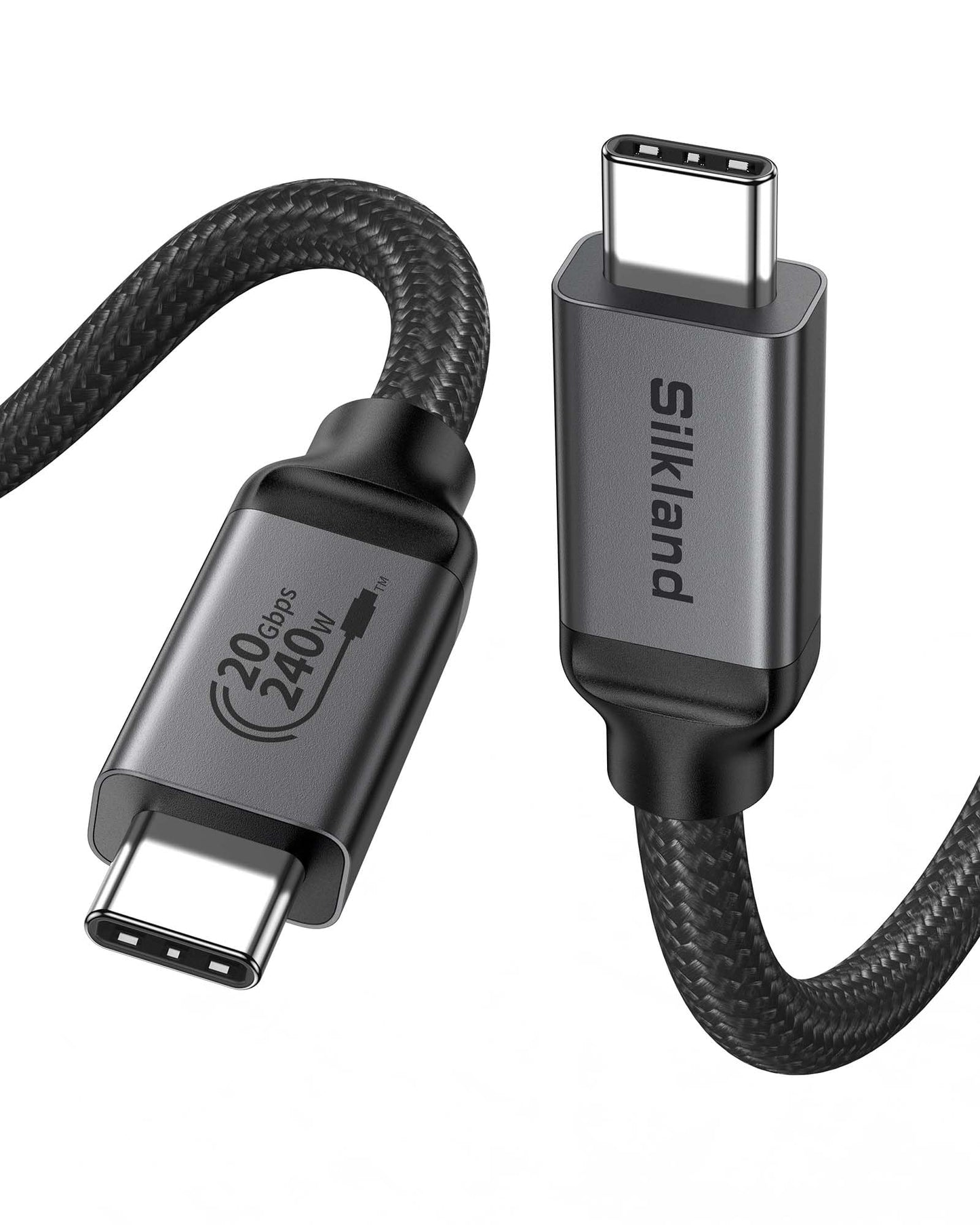 Silkland USB 4 Cable Long for Thunderbolt 4 Cable 16.5FT/5M, 20Gbps Data Sync, 5K/4K@60Hz, 240W Charging, USB C Thunderbolt Cable, Compatible for MacBook, Monitor, Dock, iPhone 17, VR Headset, Camera