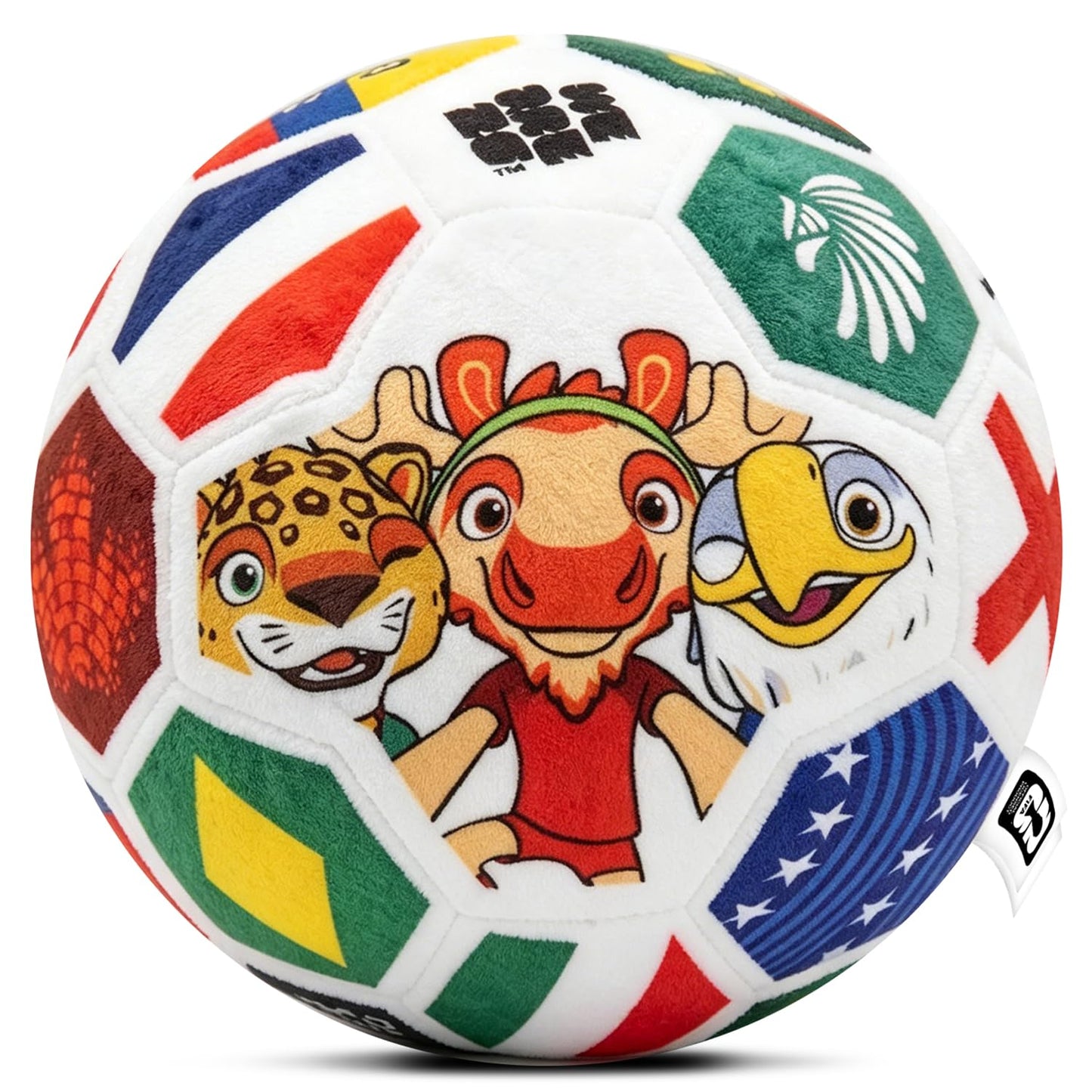 MESUCA FIFA World Cup 2026 Soccer Ball Plush for Kids - Official 11.8inch Soccer Plush Toy Pillow with Trophy Design - Soft Soccer Stuffed Animal for Room Decor, World Cup 2026 Merchandise