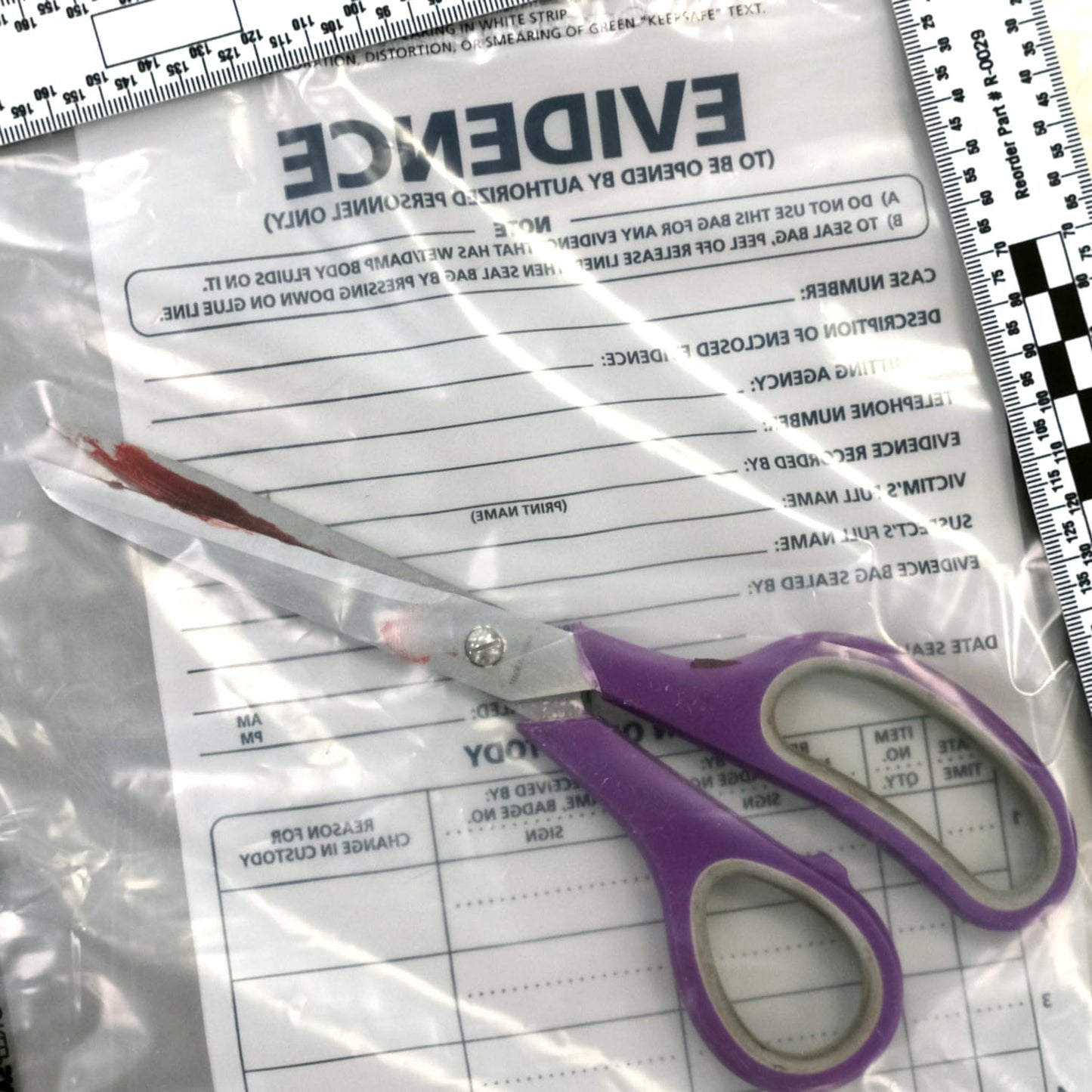 Crime Scene Medium Plastic Evidence Bag - 10 x 13 inches, Pack of 100