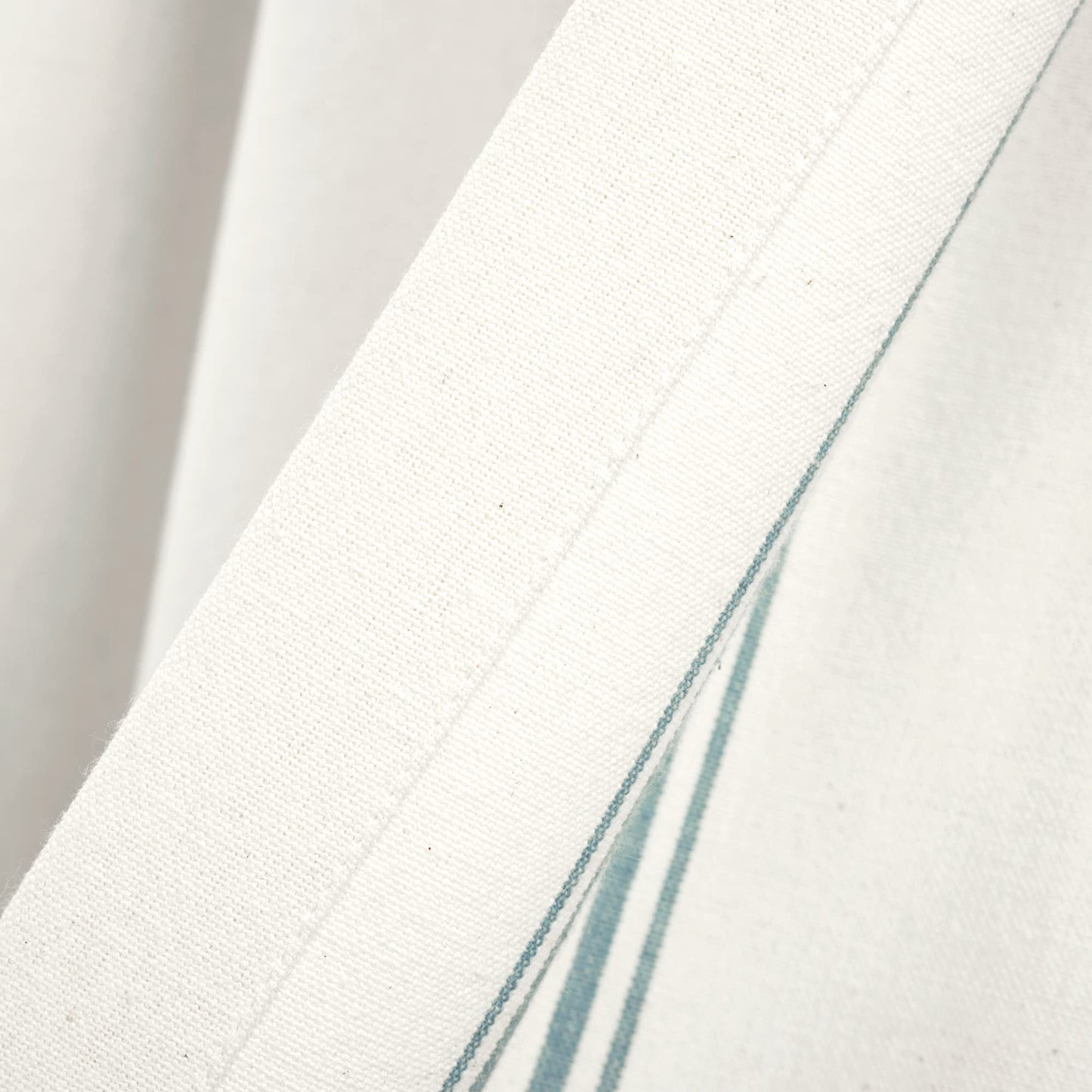 Lush Decor Farmhouse Stripe Yarn Dyed Recycled Cotton Window Curtain Valance, 18" L x 52" W, Blue - Classic Modern Rustic Charm - Eco Friendly Cotton Fabric