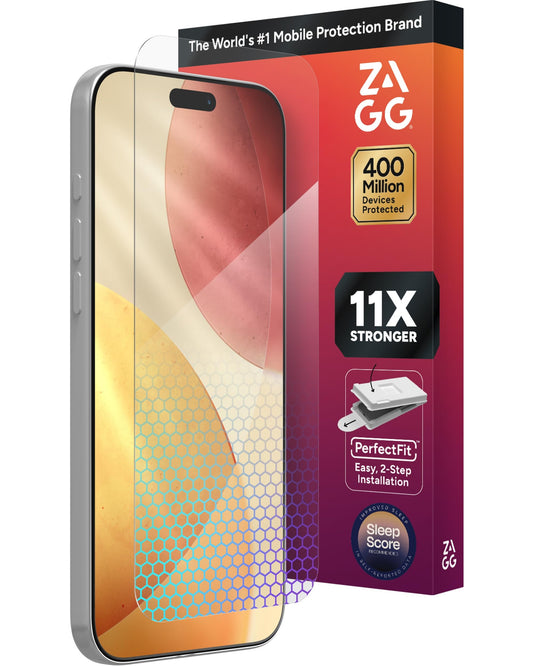 ZAGG XTR5 Screen Protector for iPhone 17 Pro Max - Glass, Blue Light Protection, 11X Stronger, Eyesafe CPF60 Tech, Anti-reflective Tech, Vibrant Color & Touch Sensitive Tempered Glass, Easy To Install