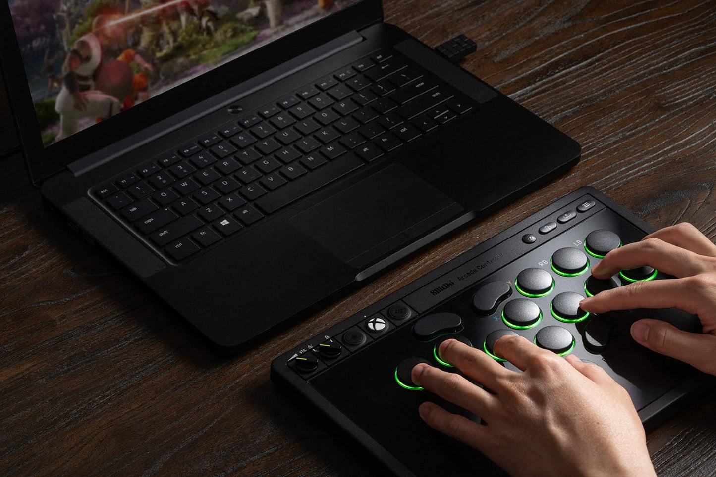 8BitDo All-Button Arcade Controller for Xbox Series X|S, Xbox One & PC – 2.4G Wireless, Low-profile Mechanical Switches, Programmable Buttons, Hot-swappable PCB, RGB Lighting - Officially Licensed