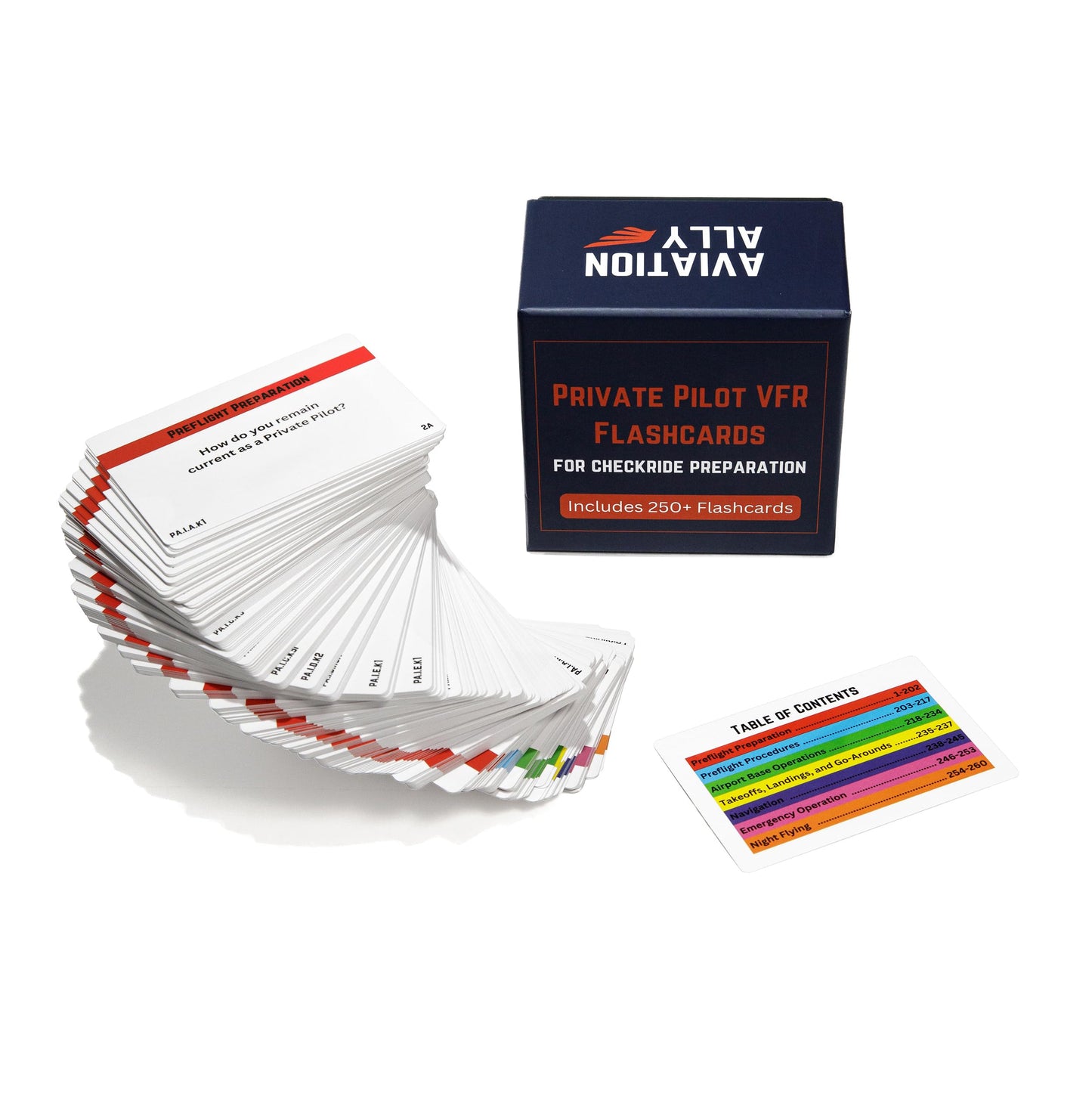 Private Pilot VFR Flashcards for Checkride Oral Exam Preparation - 260 Cards Covering Essential Aviation Topics