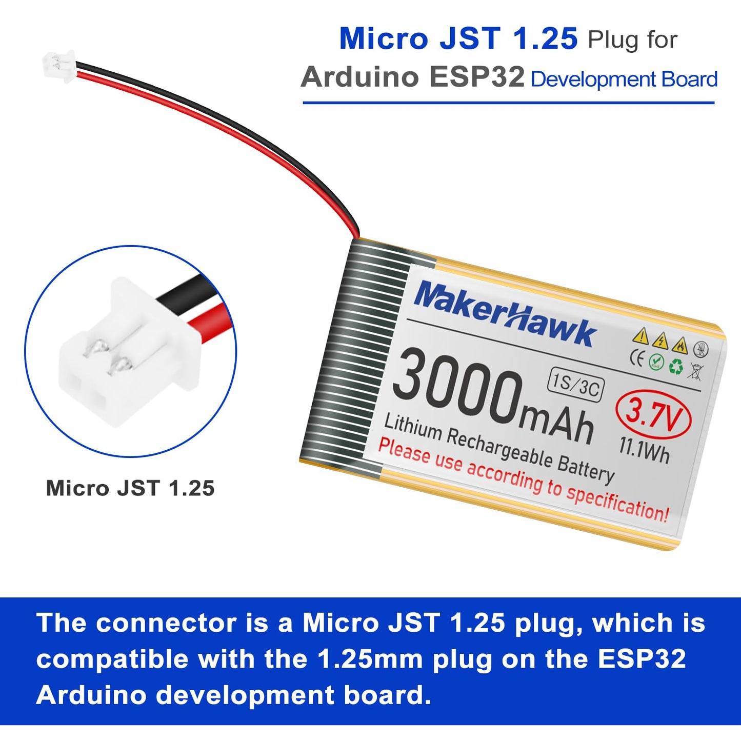 ESP32 LoRa V3 Module Board with 3000mAh Battery Set - with 915MHz Antenna and SX1262 LoRa V3 Case Devices for Meshtastic Arduino LoRawan IOT