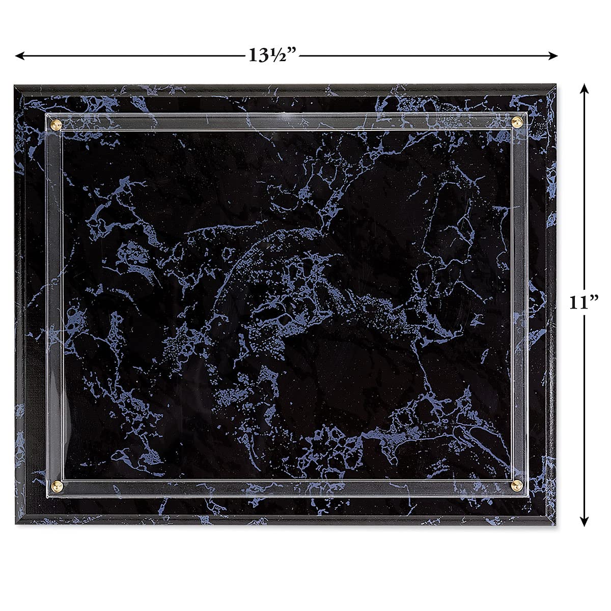 Fine Stationery Black Marble Award Plaque - Slide-In 8.5x11 Certificate or Diploma, Wall Frame