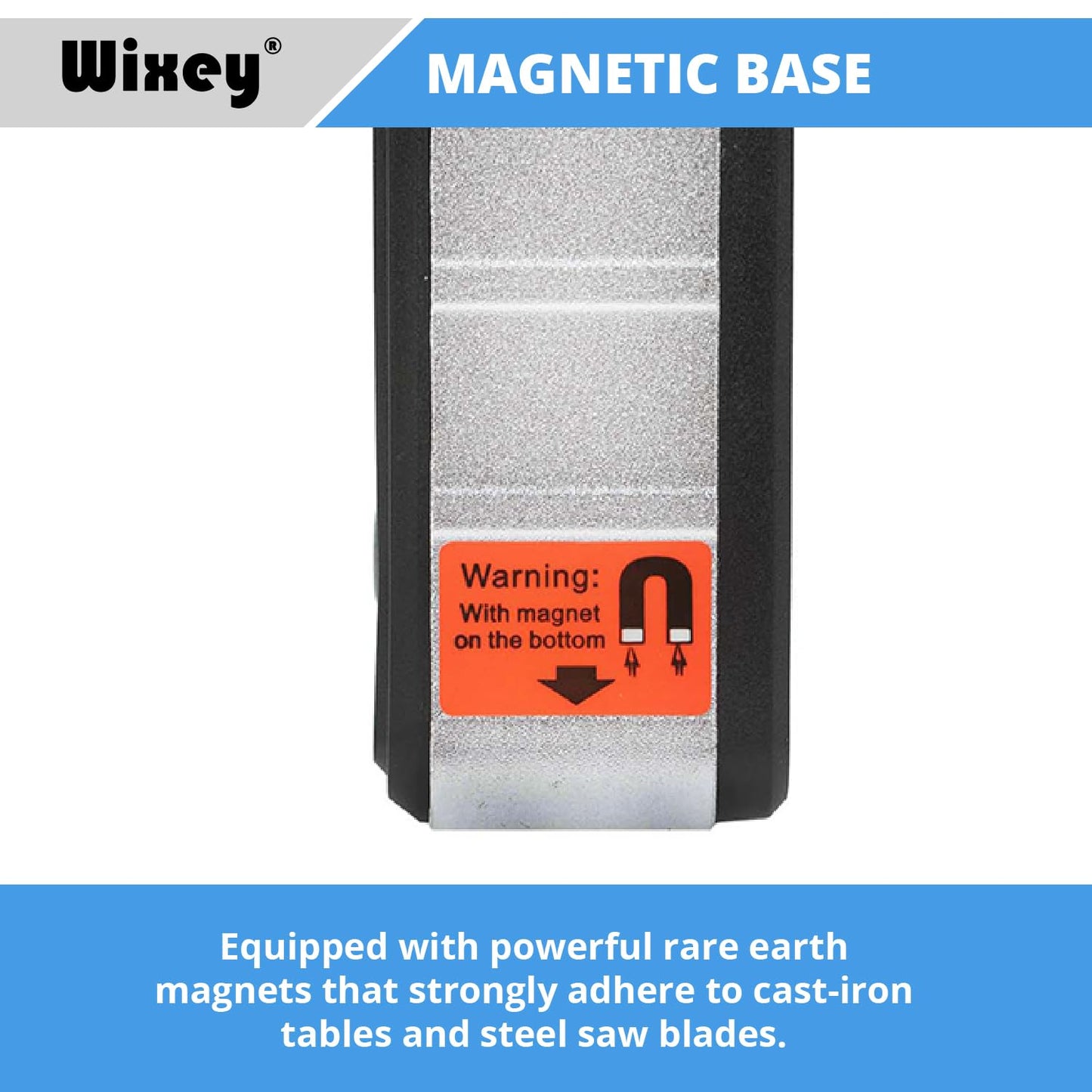 Wixey WR300 Digital Angle Finder Gauge with Magnetic Angle Finder Base and Backlit Digital Display Angle Ruler - 180 Degree Digital Electronic Level Accessory for Woodworking Tools