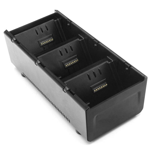 LANADO 3-Slot Battery Charging Cradle Kit for Zebra ZQ510, ZQ511, ZQ520, ZQ521, ZQ610, ZQ620, ZQ630, QLN220, QLN320, QLN420 Barcode Scanners, 12V Output, Black