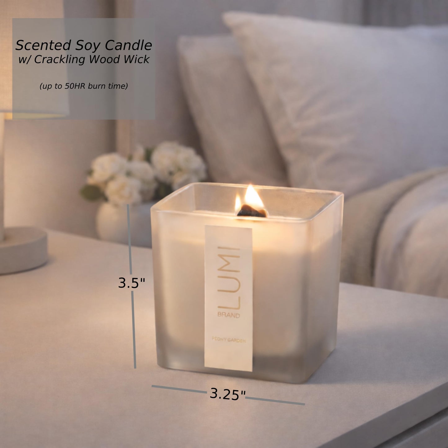 Luxury Aroma Gift Set | Peony Garden - Reed Diffuser (200ml), Wood Wick Soy Candle (200g), Room Spray (50ml) | Includes Dried Flowers & 8 Reeds | Luxurious Home Fragrance for Home Décor & Gifts