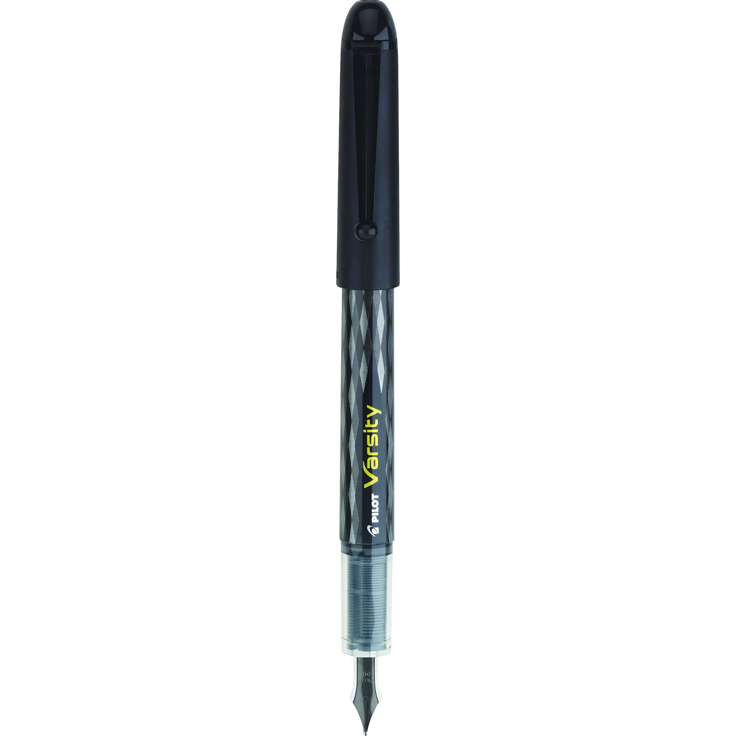 Pilot Precise Varsity Pre-Filled Fountain Pens for Writing, Medium Point Stainless Steel Nib, Black Ink, 1.0mm, 12-Pack