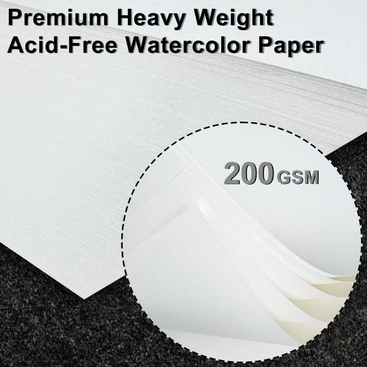 DagouColor Watercolor Paper, 9" x 12", 200GSM, 250 Pcs Bulk Water Color Paper, Art Supplies for Artists Adults Boys Girls Students, Painting, Drawing, Mixed Media