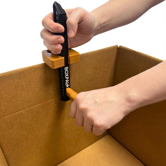 BoxPal Pro 3-in-1 Box Resizer Tool – Cardboard Scorer with Built-In Cutter & Adjustable Depth Guide – Right-Sizing Tool for Shipping Boxes, Packing Stations & Warehouses
