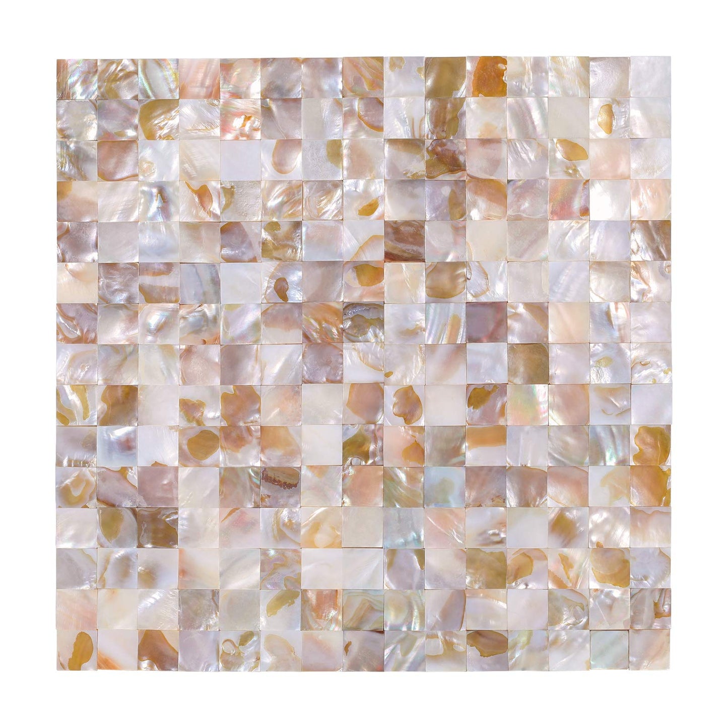 Reovatile 10 - Sheet Peel and Stick Backsplash Tile for Kitchen and Bathroom Mother of Pearl (Colorful, 11.8"X11.8")