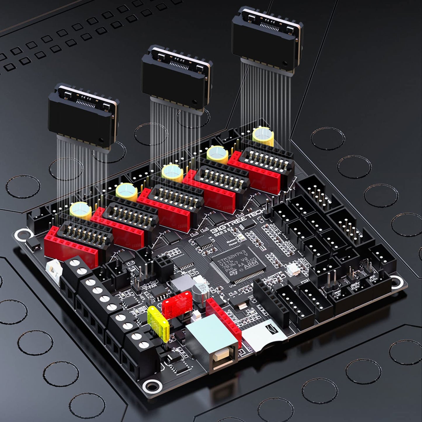 BIGTREETECH SKR 3 EZ Control Board 32bit New Upgrade Silent Board Support EZ2209/ EZ5160/ EZ2130 Stepper Driver Compatible TFT Series Touch Screen, DIY for Most FDM 3D Printer (with 5PCS EZ2209)