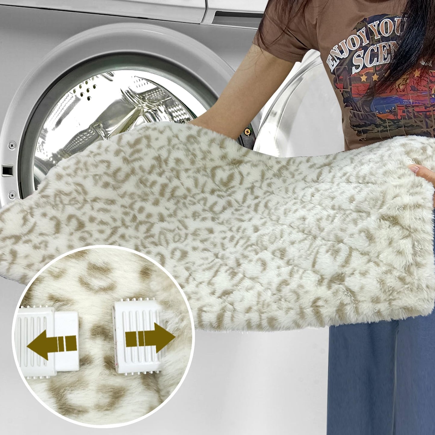 UNOWIX Full Weighted Heating Pad - Plush 2.3LB Hot Heated Pad for Back Pain Relieve, 12 Heating Levels, 8 Timer Settings, Holiday Gifts for Women Men Mom Dad (Leopard Print, 12''×24'' BB)