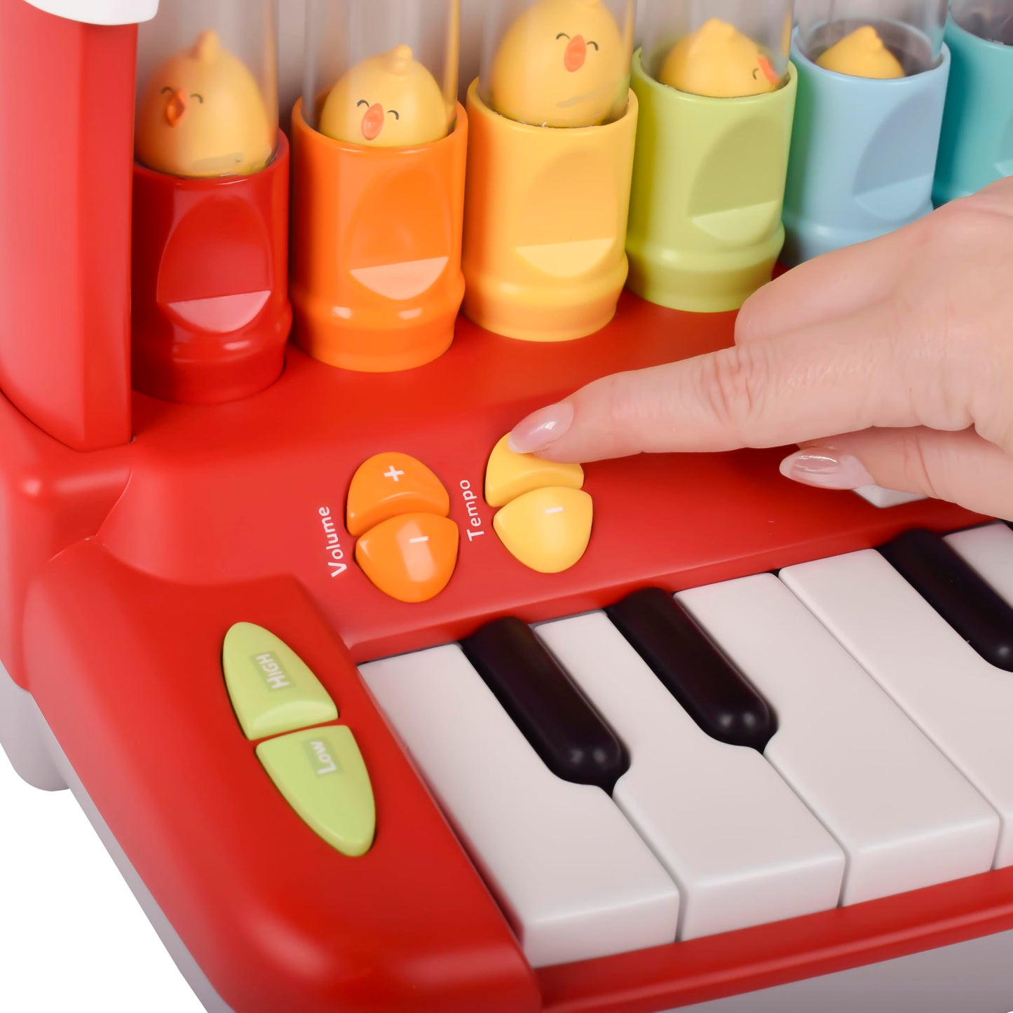 Musical Farm Animals Keyboard with Silly Sounds and Light-Up Piano Musical Instrument with Learning Songs for Infants Ages 6+ Months