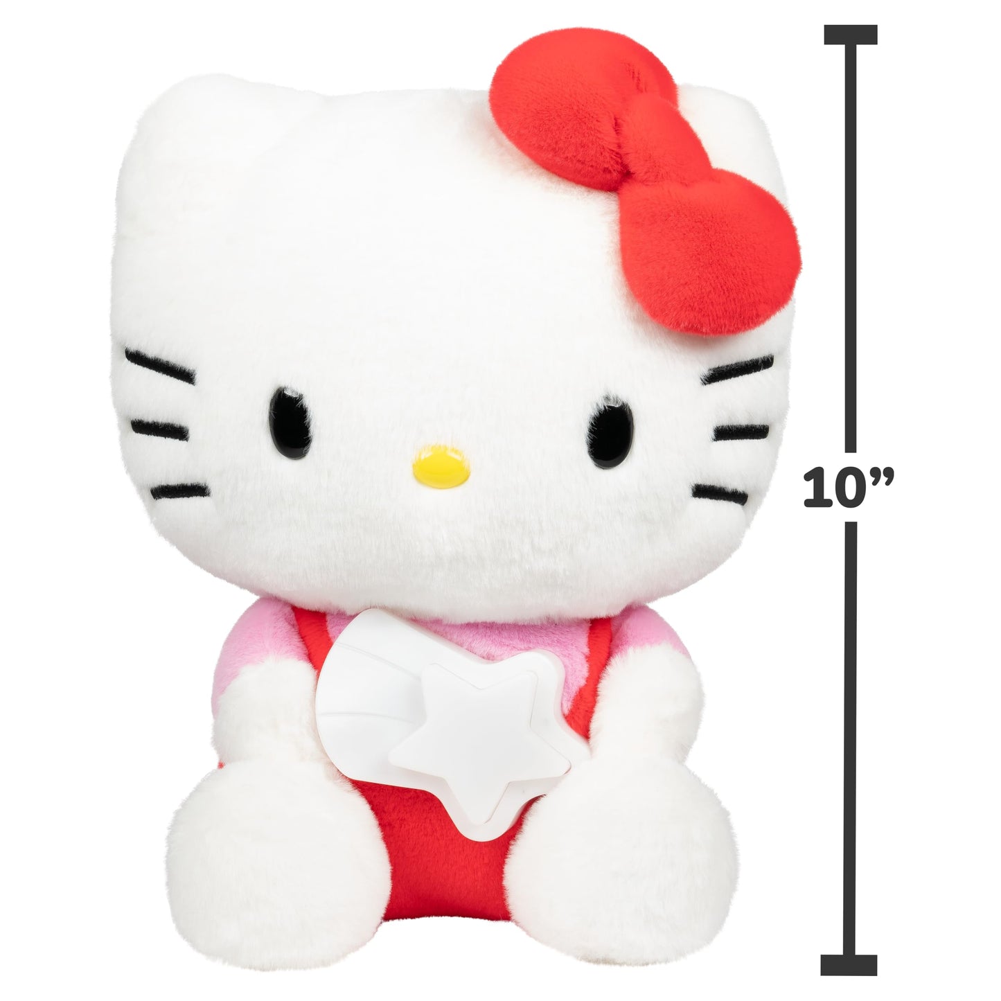 Hello Kitty and Friends - Hello Kitty 10-inch Illuminating Feature Plush - 5 Colors and Twinkle Sounds - Amazon Exclusive - Officially Licensed Sanrio Product from Jazwares - Ages 6+