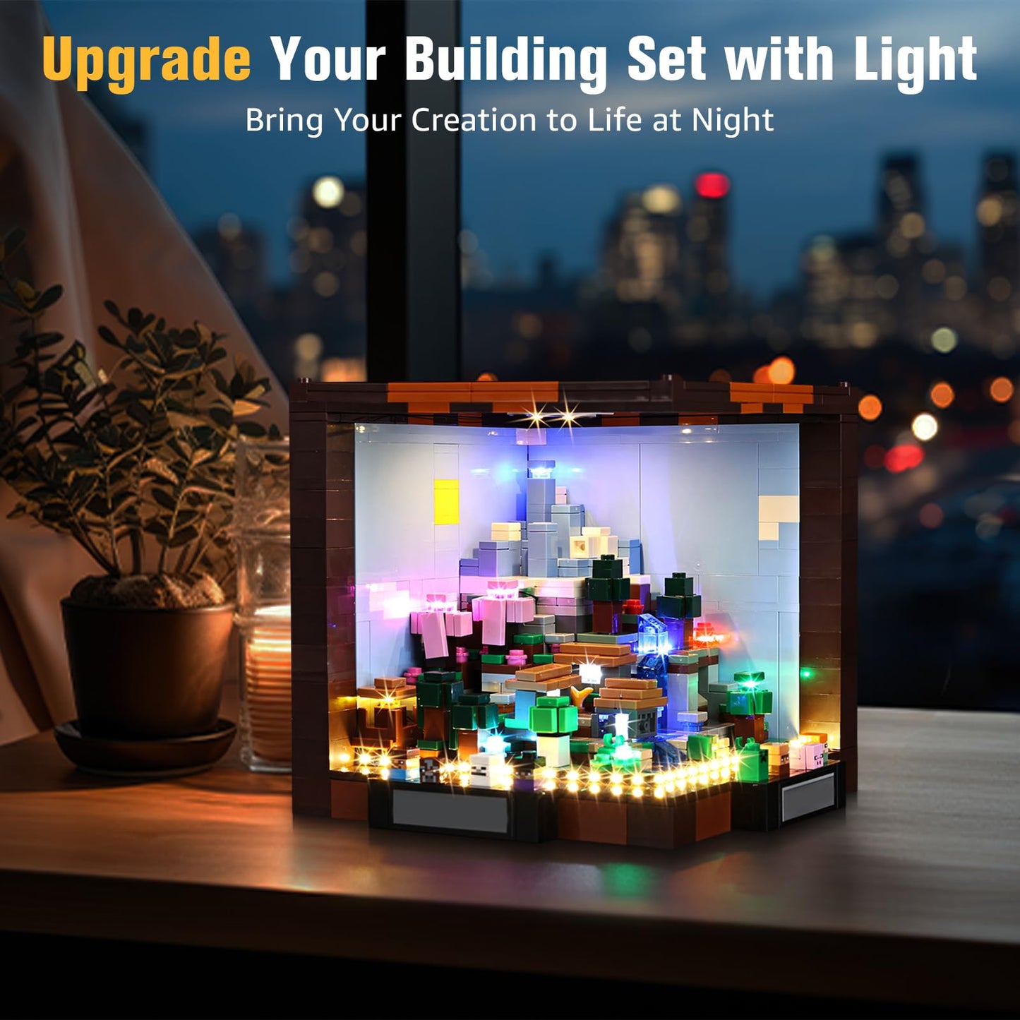 BrickSoul Crafting Table Leg0 Light Kit, Led Light Kit for Leg0 21265, Light Up Your Legos - NO Leg0 Blocks Set (Classic Version)