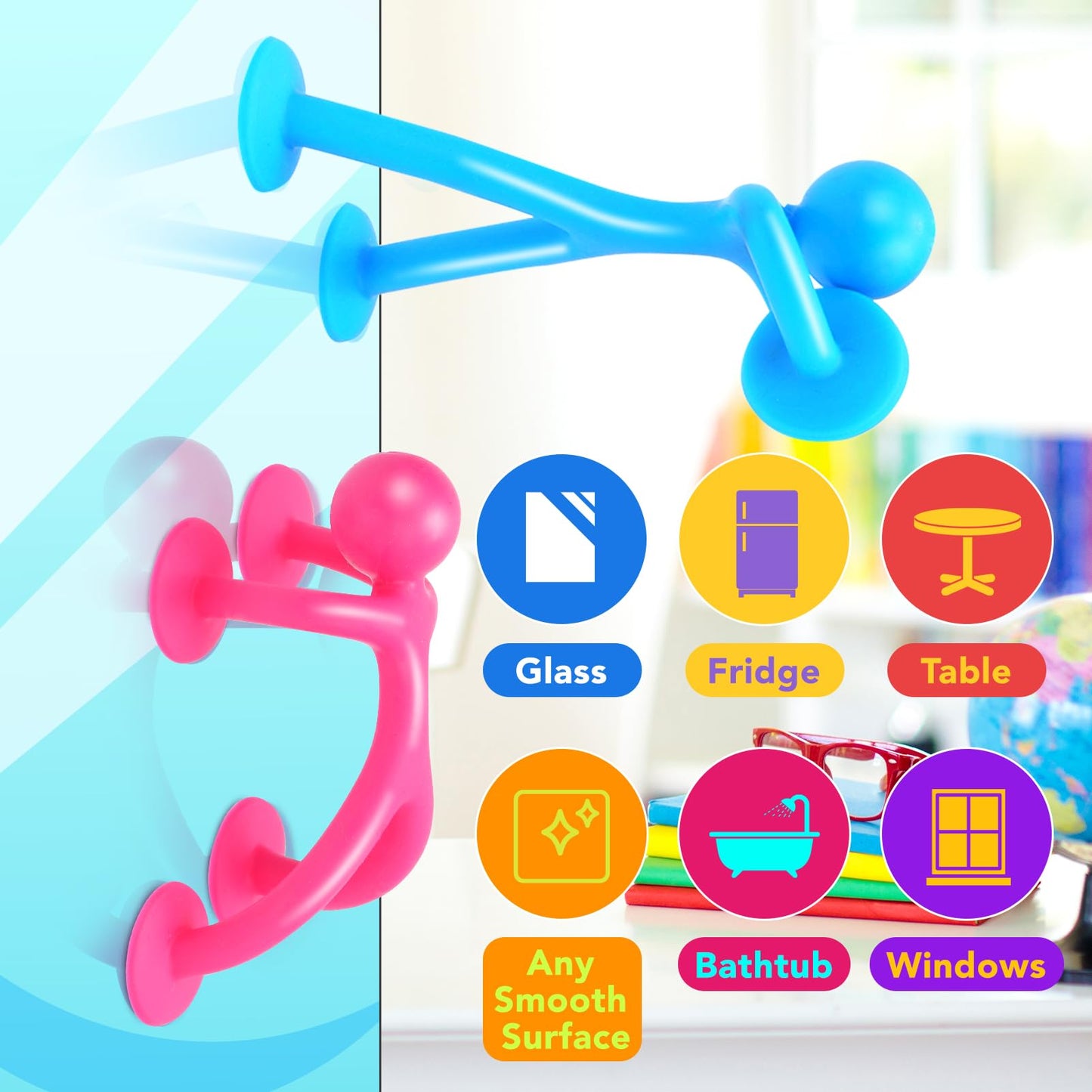 Suction Cup Fidget Sensory Toys: 48 Pack Suction Cup People Toys Fidget Toy for Autism Autistic ADHD Kids Ages 3+, Creative Travel Toys Idea for Boys Girls