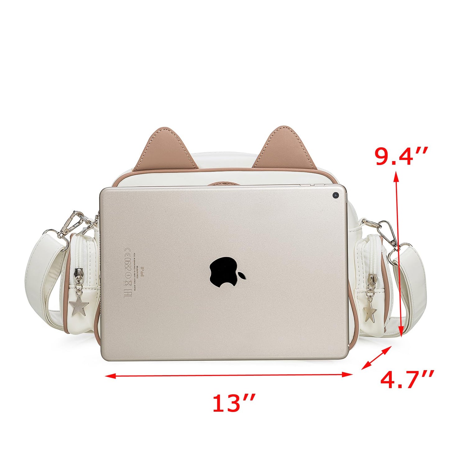 ZAROXOXS Kawaii Ita Bag Crossbody Bag Cute White Cat Backpack Girls Shoulder Bags Pin Display with Insert