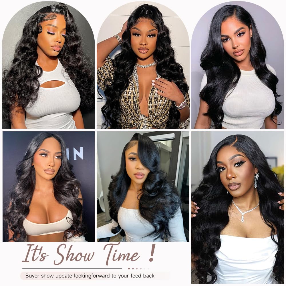 32 Inch 13x6 HD Lace Front Wigs Human Hair Body Wave Lace Front Wigs Human Hair Pre Plucked 200% Density Transparent Lace Frontal Wigs Human Hair Lace Front Wigs Baby Hair Human Hair Wig for Women