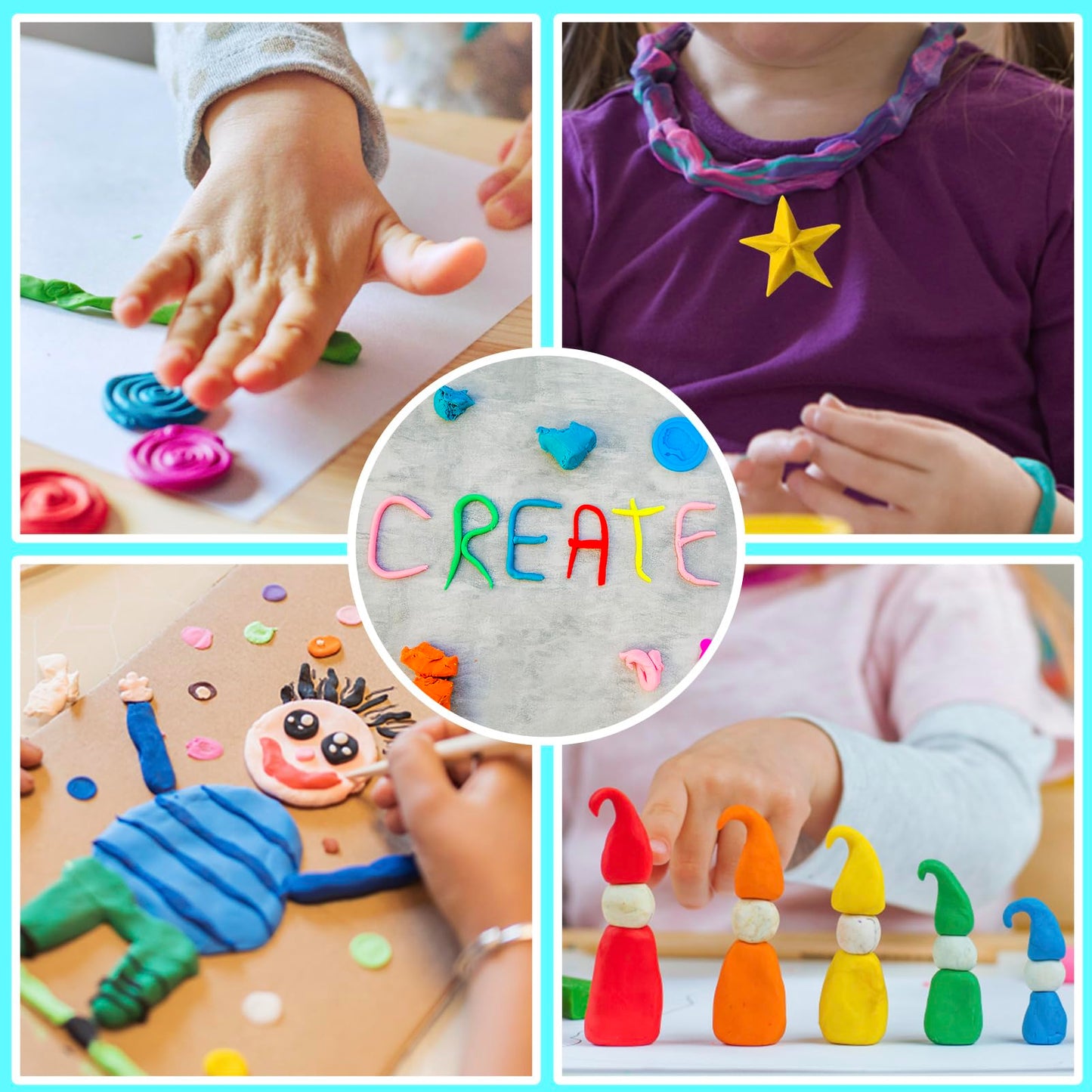 Air Dry Clay 150 Colors, Modeling Clay for Kids, DIY Molding Magic Clay, Gift for Kids