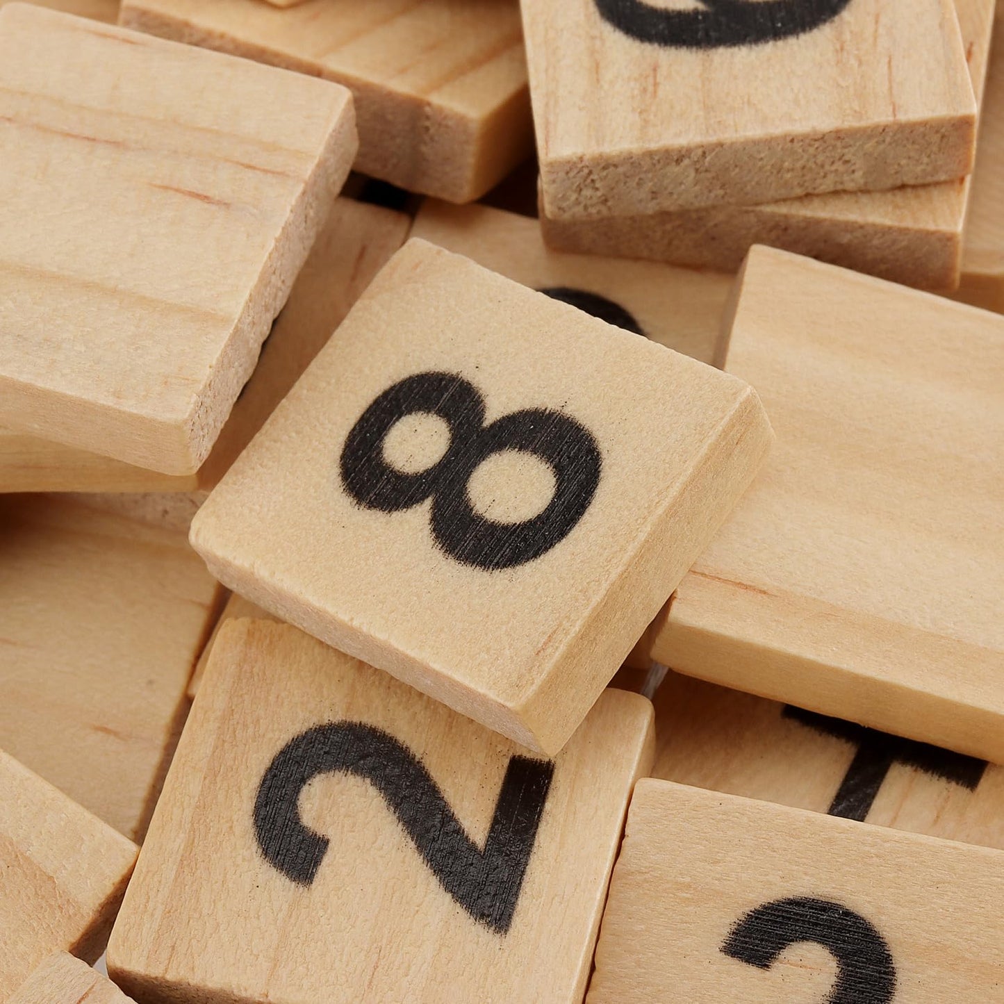 ZEONHAK 1200 PCS Small Wooden Number Tiles, Mini Wooden Number Symbol for DIY Craft, Home Decoration, Math Practise, 0.8 x 0.7 x 1/5 Inch