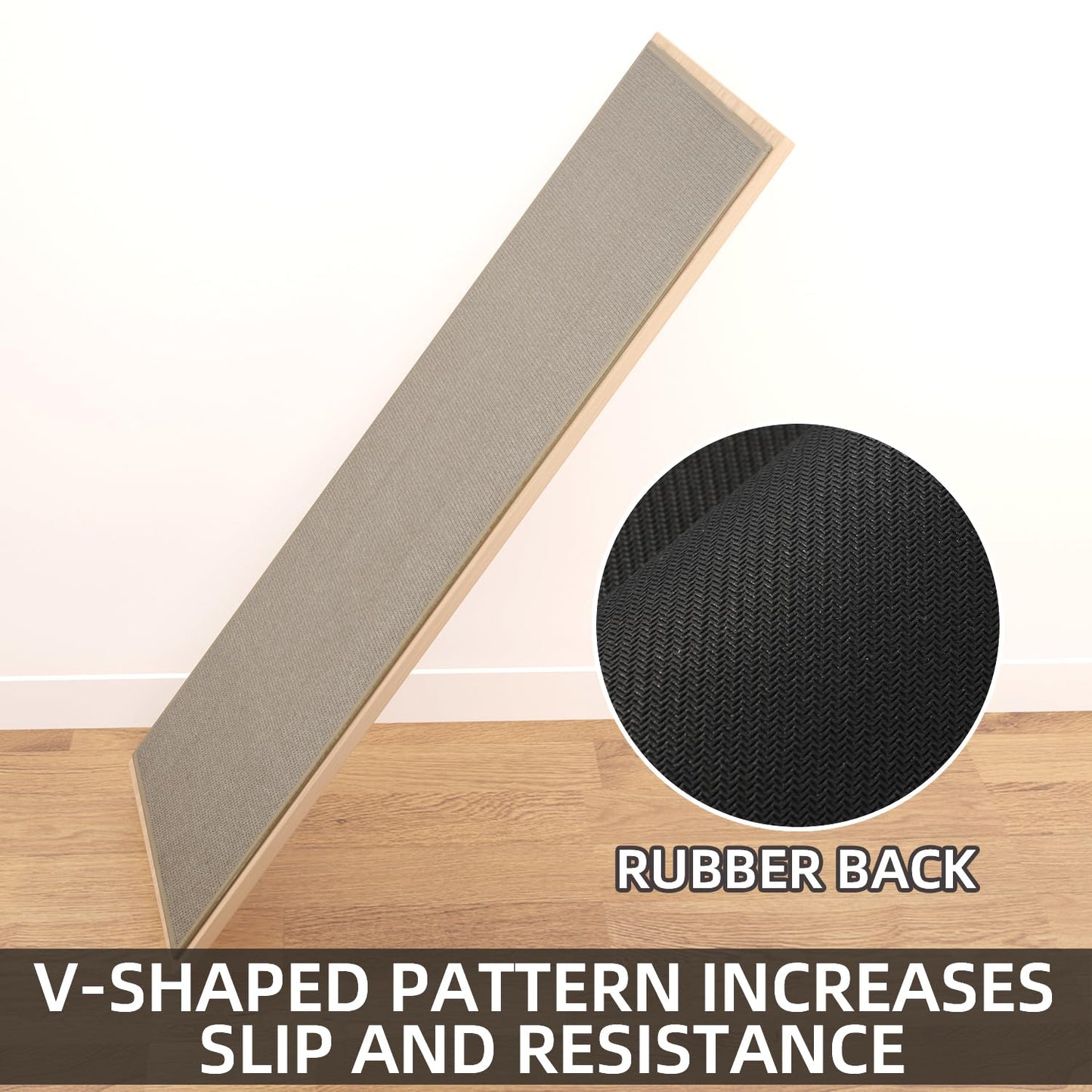 SUMLANS Kitchen Mat, Rubber Backing Cushioned Non Slip Kitchen Rugs for Floor, Absorbent Runner Comfort Standing Mat Rug Washable for Kitchen, Office, Home, 35.4"x71" (Brown)