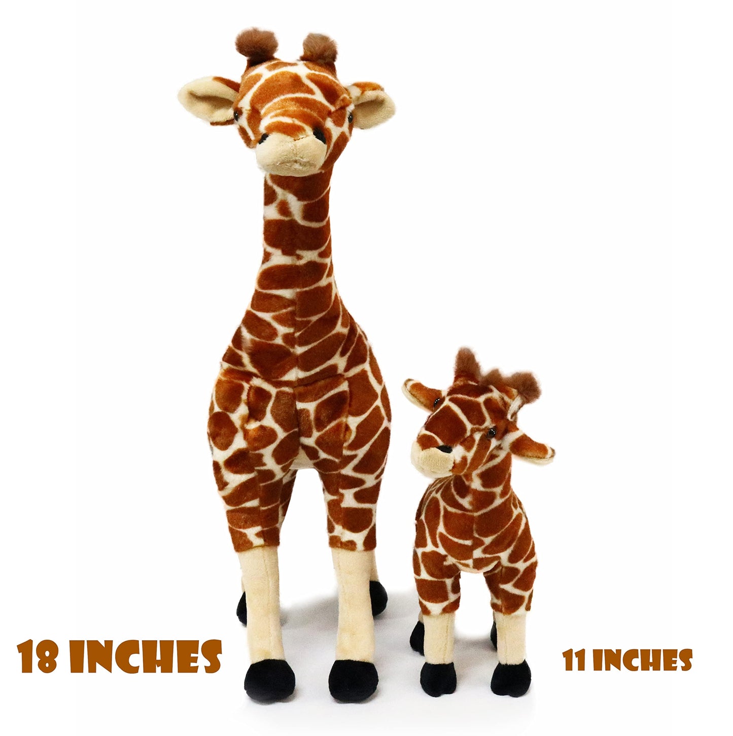 Ice King Bear Mom and Baby Stuffed Animals Set Zoo Wild Animals (Giraffe)