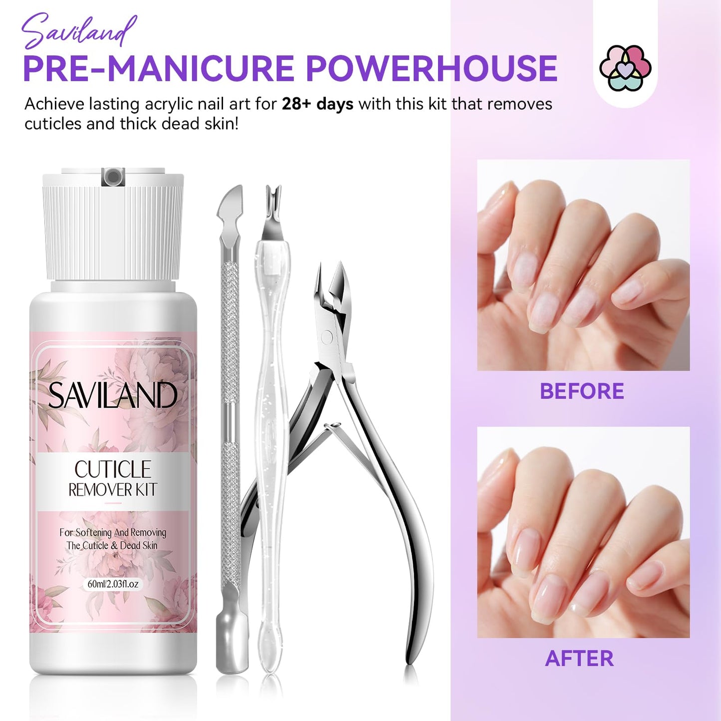 SAVILAND Acrylic Nail Kit with Drill: Professional Nails Kit Acrylic Set with Everything for Beginners Acrylic Powder Liquid Nail Brush Essential Oils Cuticle Remover & Cuticle Oil Kit Home Salon DIY