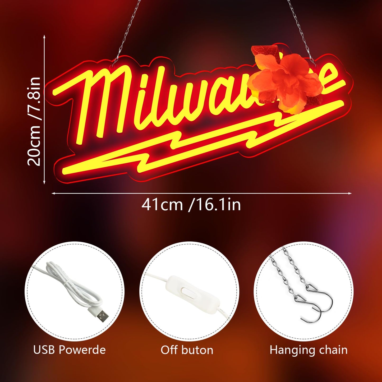 Milwaukee Parts Shop and Repair Service station Neon Sign For Store Garage Party Man Cave Wall Decor Best Gift