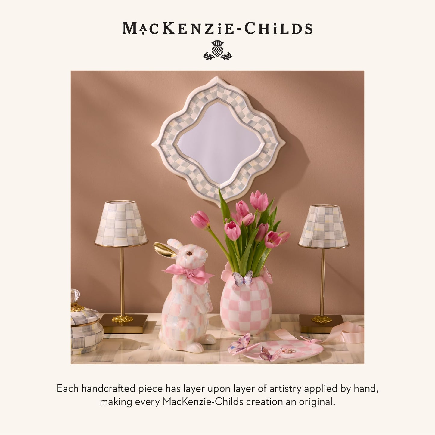 MACKENZIE-CHILDS Ceramic Tray, Unique Tray for Decor, Eternity Trinket