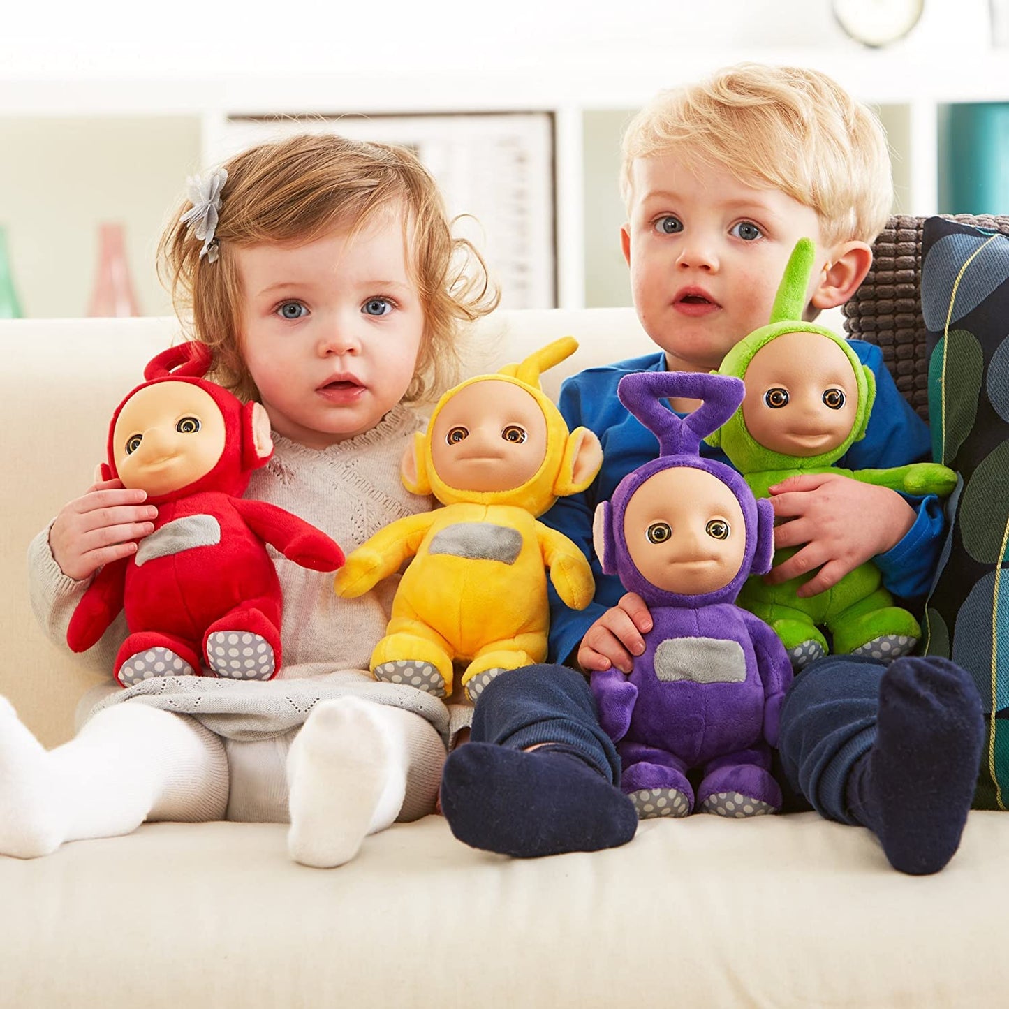 Teletubbies Talking Plush - Collector Pack of 4- Each Says Over Ten Phrases from The Show - Dolls Measures 11 Inches - Po, Laa Laa, Dipsy & Tinky Winky - Officially Licensed Stuffed Toy Cute Doll