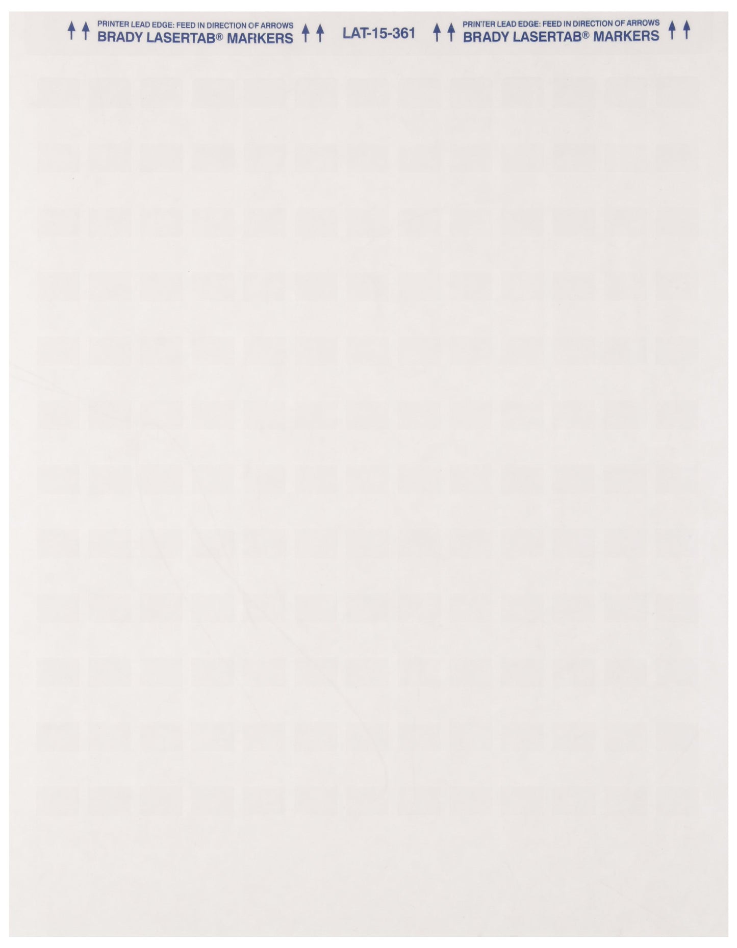 Brady LAT-15-361-1 0.5" Width x 0.75" Height, B-361B Self-Laminating Polyester, Matte Finish White/Translucent Laser Printable Label (Pack of 1000)