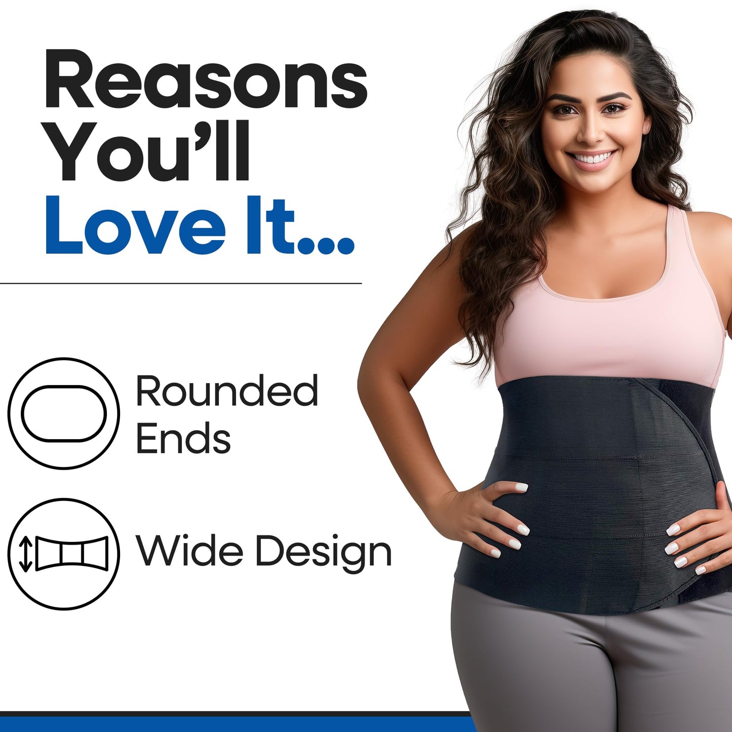 Abdominal Binder Post Surgery Tummy Tuck | Postpartum Belly Band Wrap | Post C Section Belly Binder | Stomach Compression Hernia Belt For Men or Women After Pregnancy Hysterectomy Belly Band (XXL)