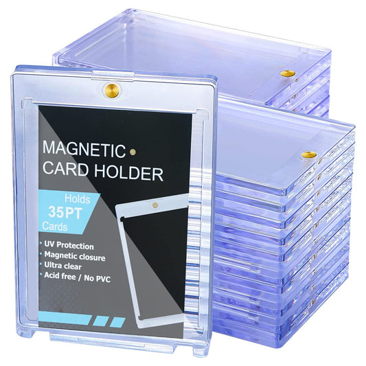 50ct Magnetic Card Holder 35pt, Card case Holder for Trading Cards，Card Protectors Hard Plastic, Card Sleeves Display case for Baseball Card Sports Cards