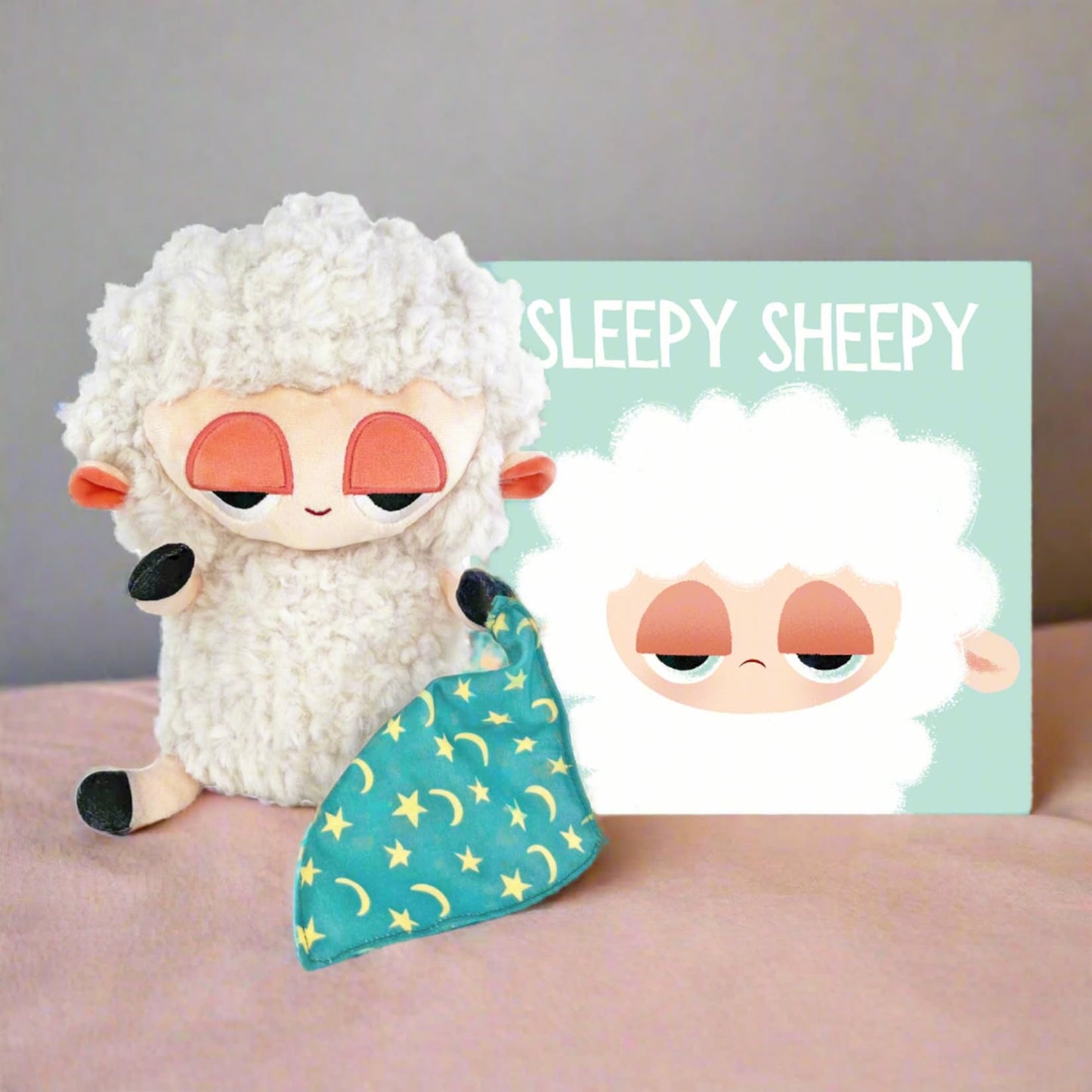 MerryMakers Sleepy Sheepy Plush Toy, 10-inch, Based on The Books by Lucy Ruth Cummins and Pete Oswald