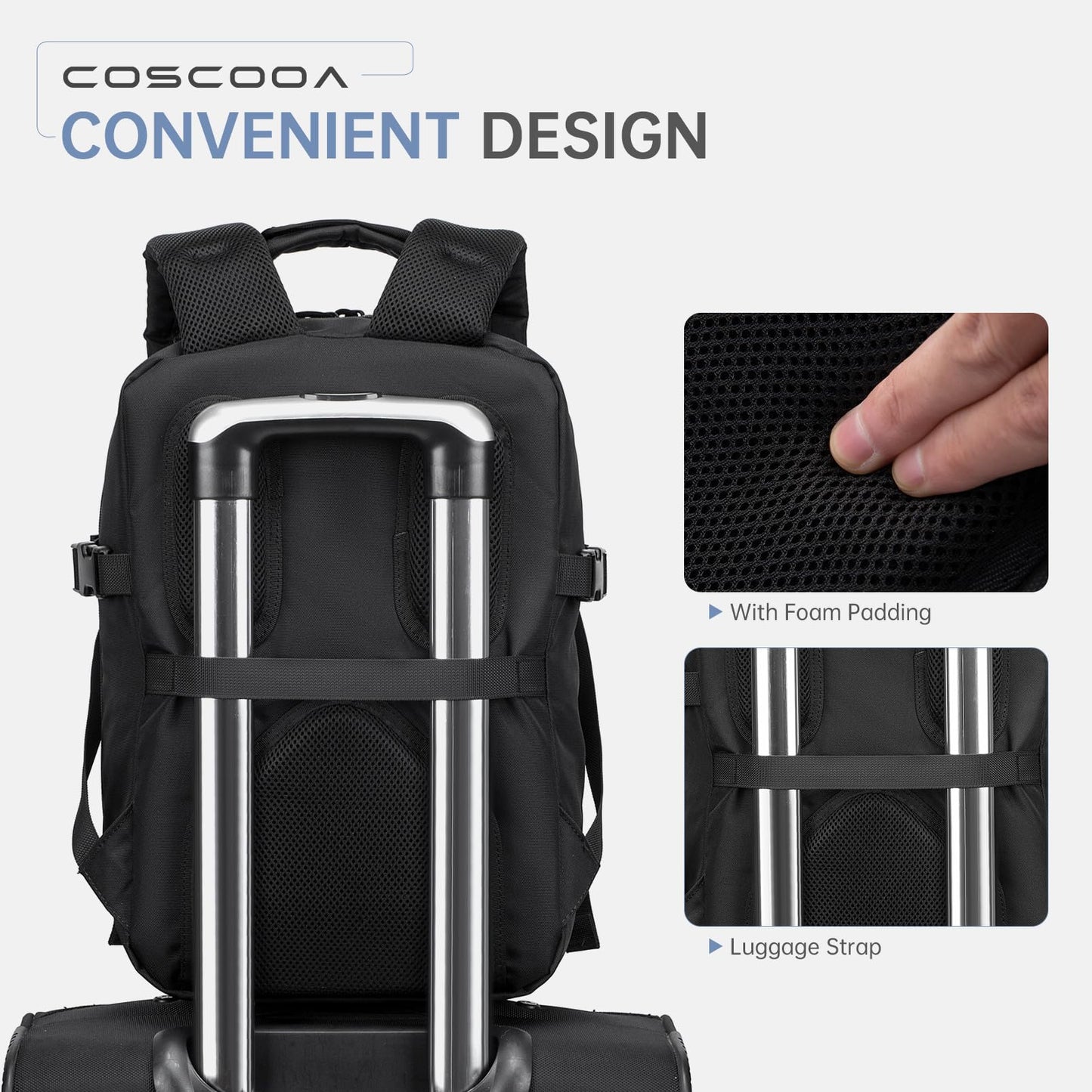 COSCOOA Small Travel Backpack 20L,Personal Item Bag 40x30x15cm,Flight Approved Underseat Travel Bag,Carry on Luggage Bag,Mochila de Viaje,Cabin Size Backpack