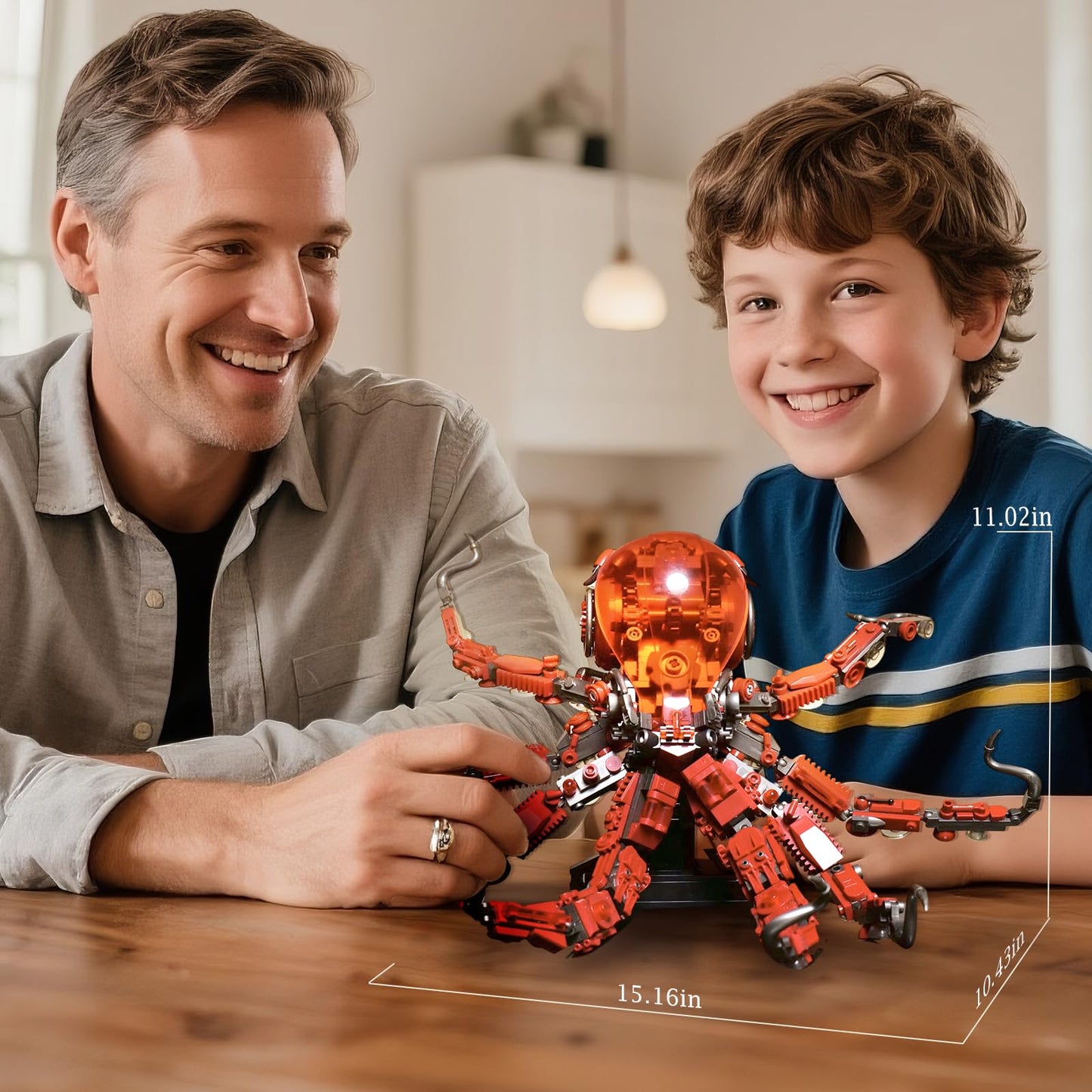 Ideas Mechanical Octopus Building Sets for Adult,Compatible with Lego Ocean Animal Collection Toy Home or Office Decor for Adults STEM Building Gift for Teens Boys & Girls 8-16 （882pcs）