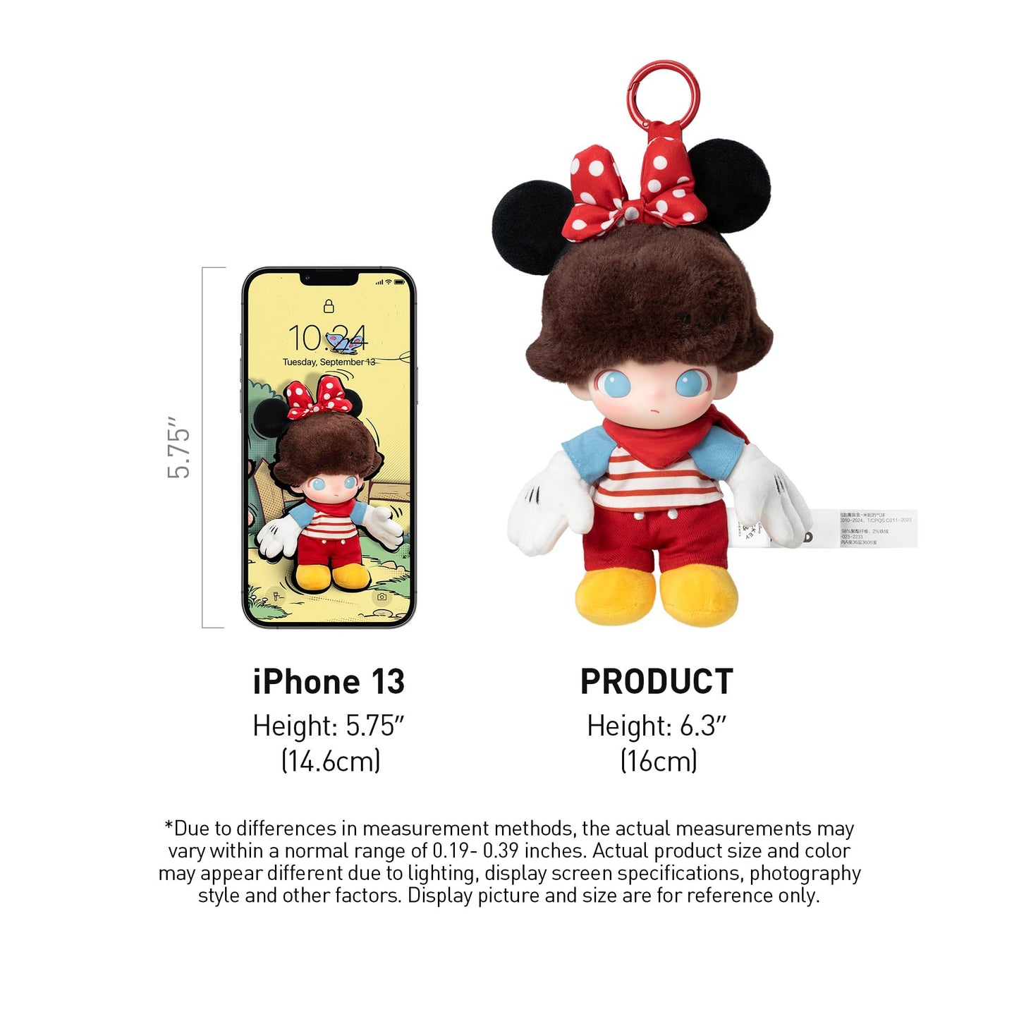 POP MART DIMOO WORLD × DISNEY Series-Vinyl Plush Keychain Blind Box, DIMOO WORLD Toys for Modern Home Decor, Collectible Toy Set for Desk Accessories, Single Box